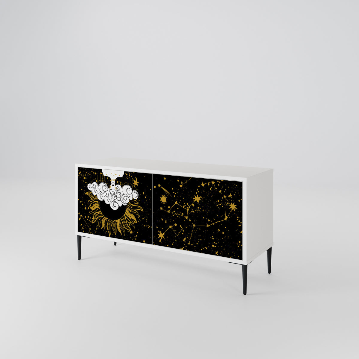 STELLAR CONSTELLATIONS Mueble de TV Compacto de 2 puertas