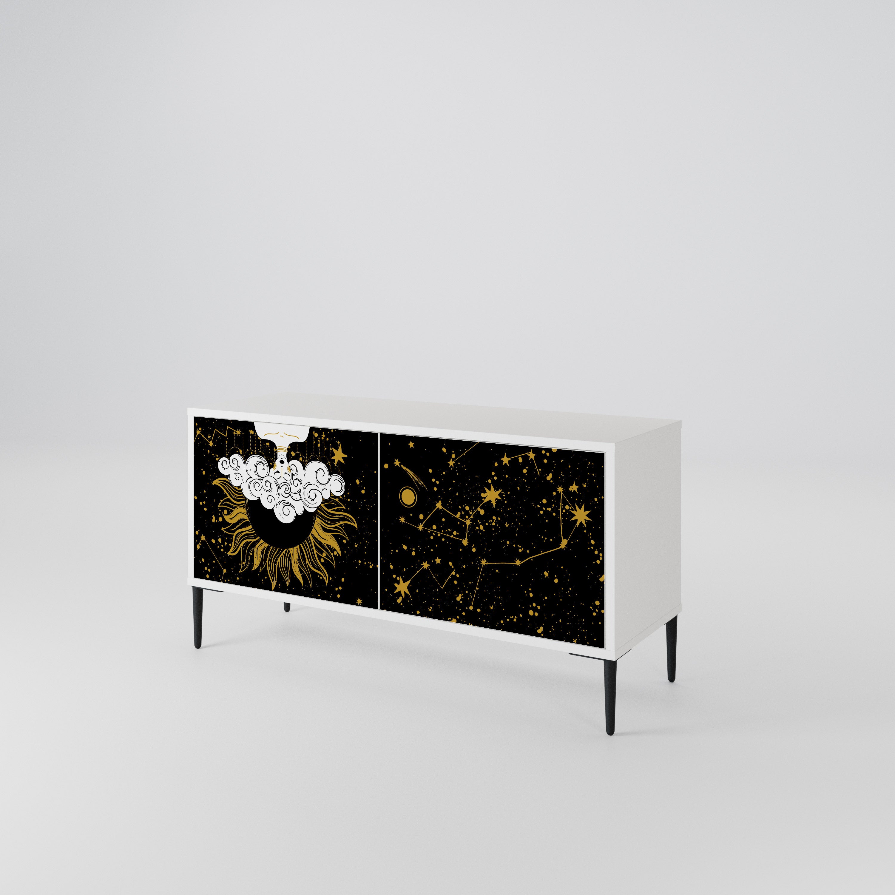 STELLAR CONSTELLATIONS Mueble de TV Compacto de 2 puertas