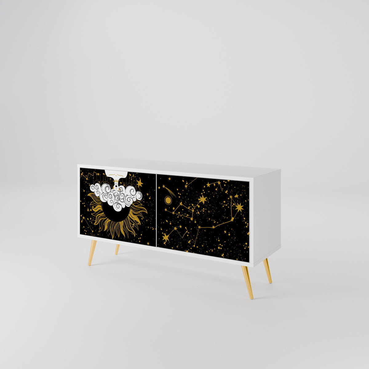 STELLAR CONSTELLATIONS Mueble de TV Compacto de 2 puertas