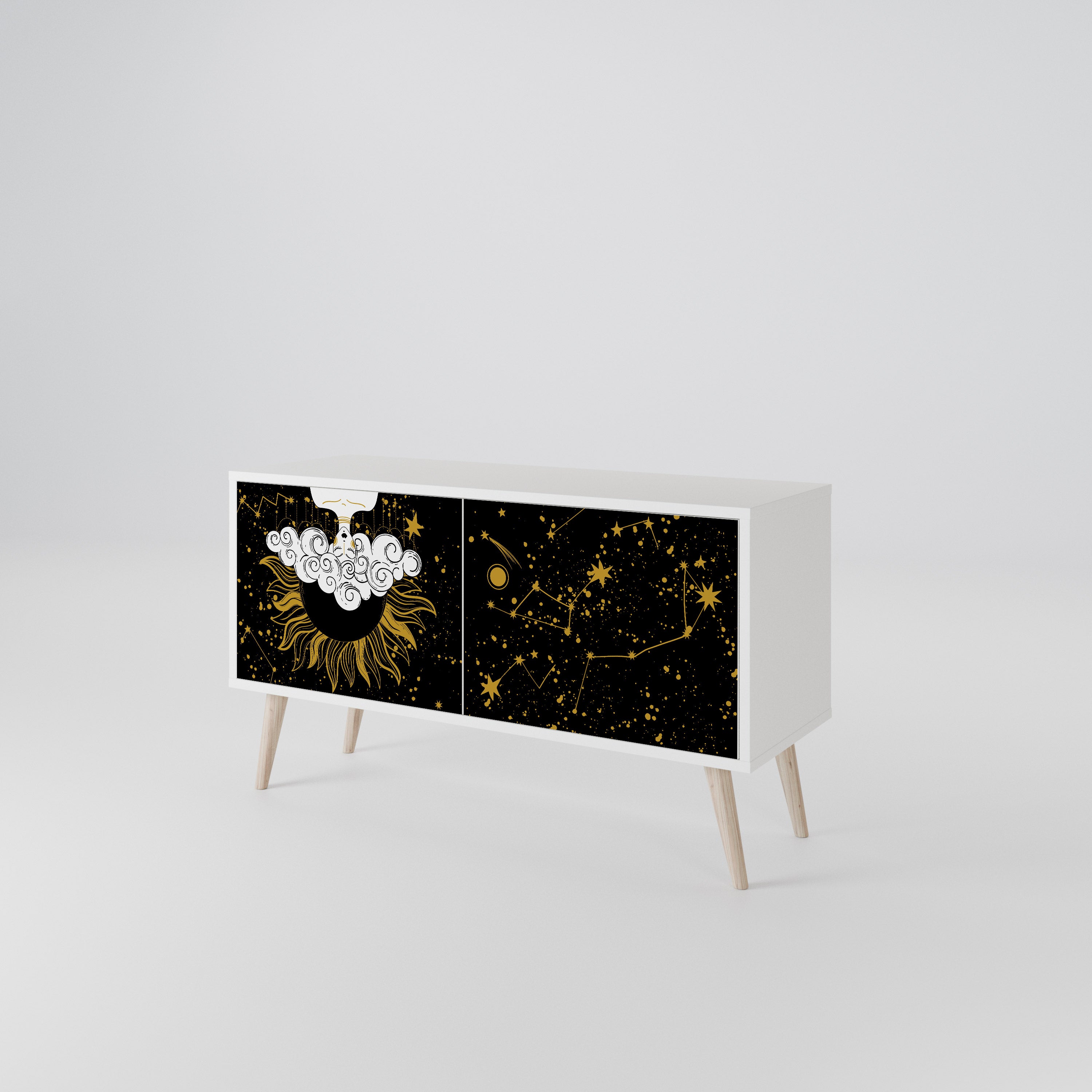STELLAR CONSTELLATIONS Mueble de TV Compacto de 2 puertas
