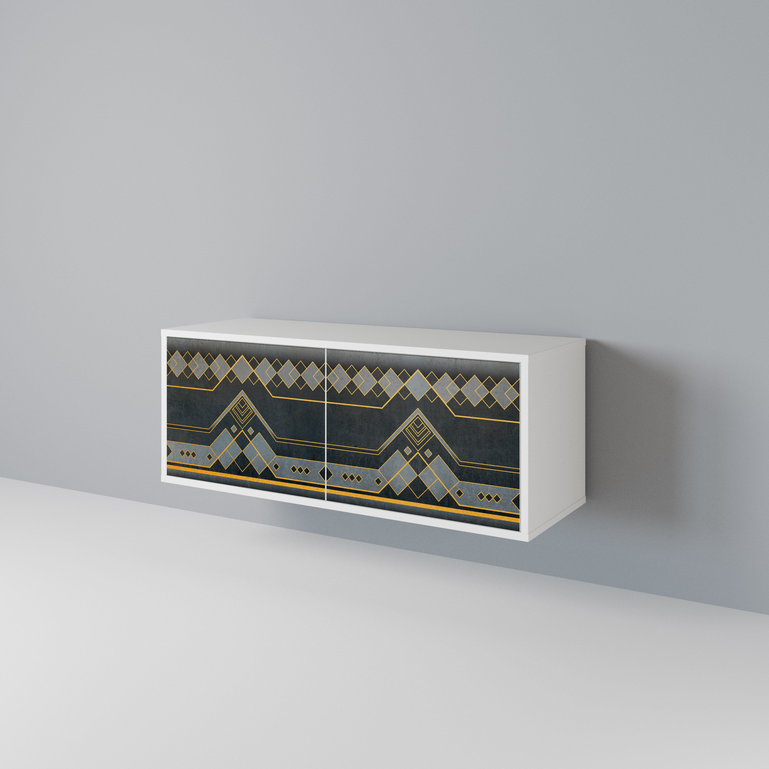 ROYAL ORDINARINESS Mueble de TV Compacto de 2 puertas