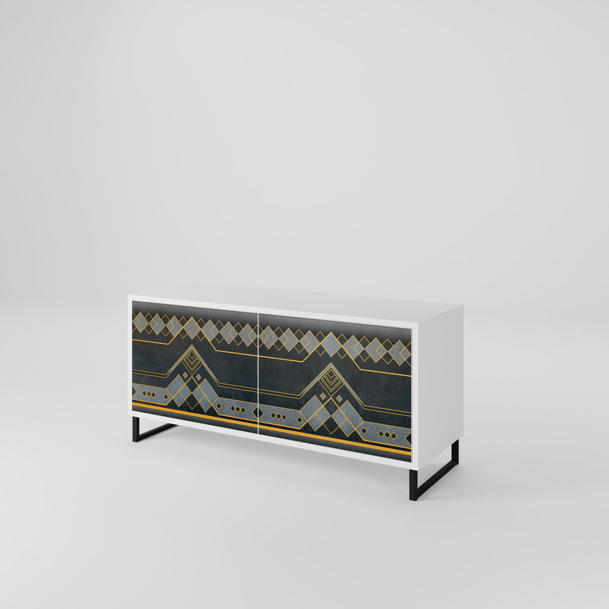 ROYAL ORDINARINESS Mueble de TV Compacto de 2 puertas
