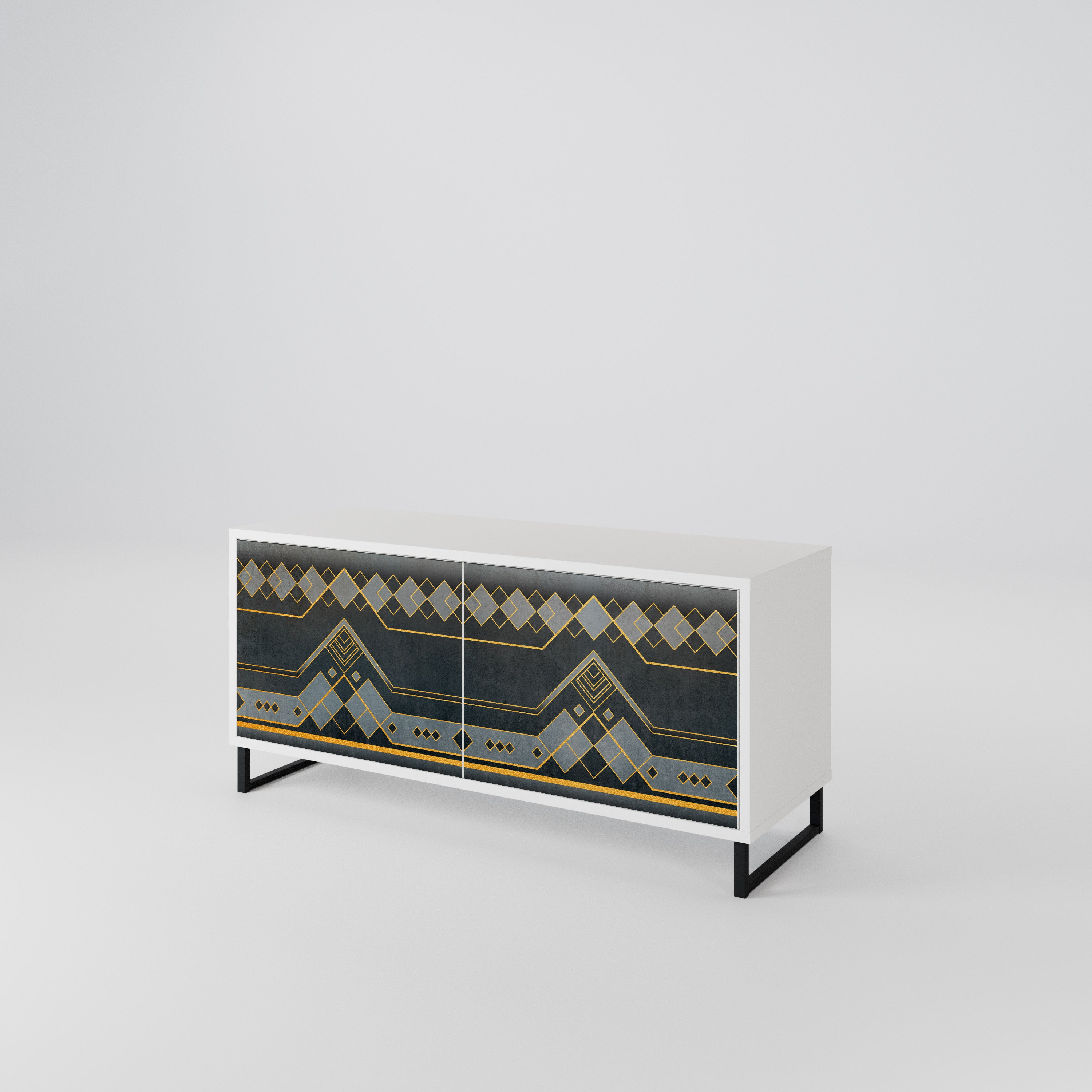 ROYAL ORDINARINESS Mueble de TV Compacto de 2 puertas