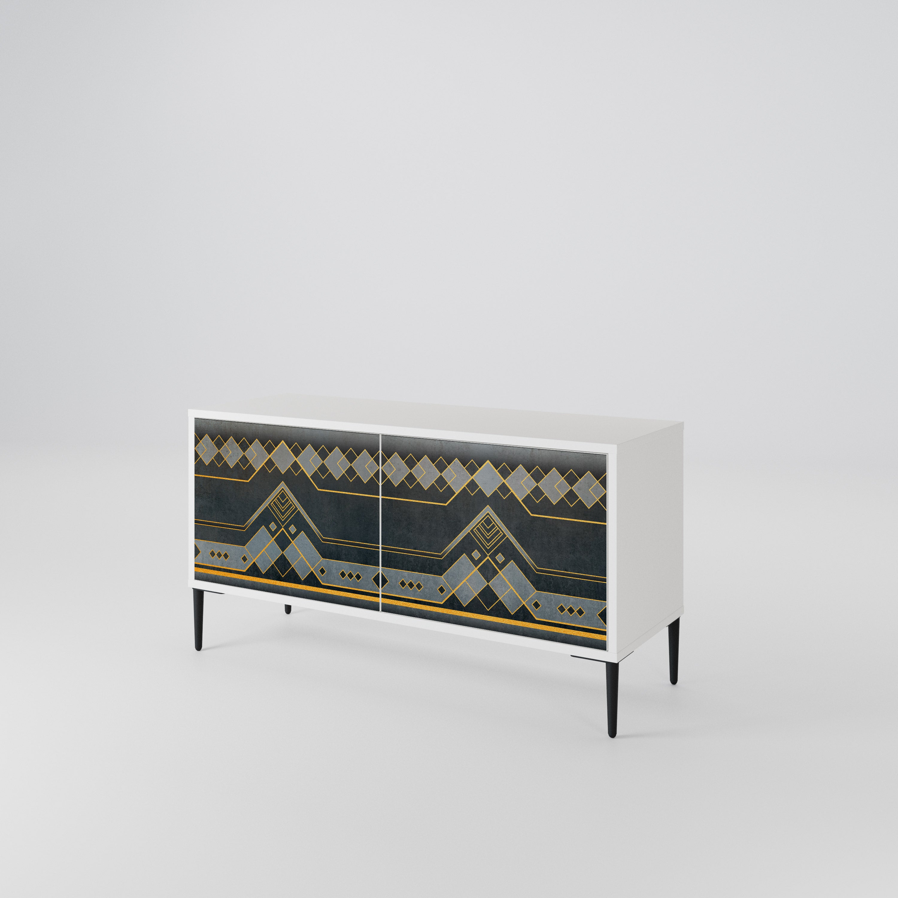 ROYAL ORDINARINESS Mueble de TV Compacto de 2 puertas