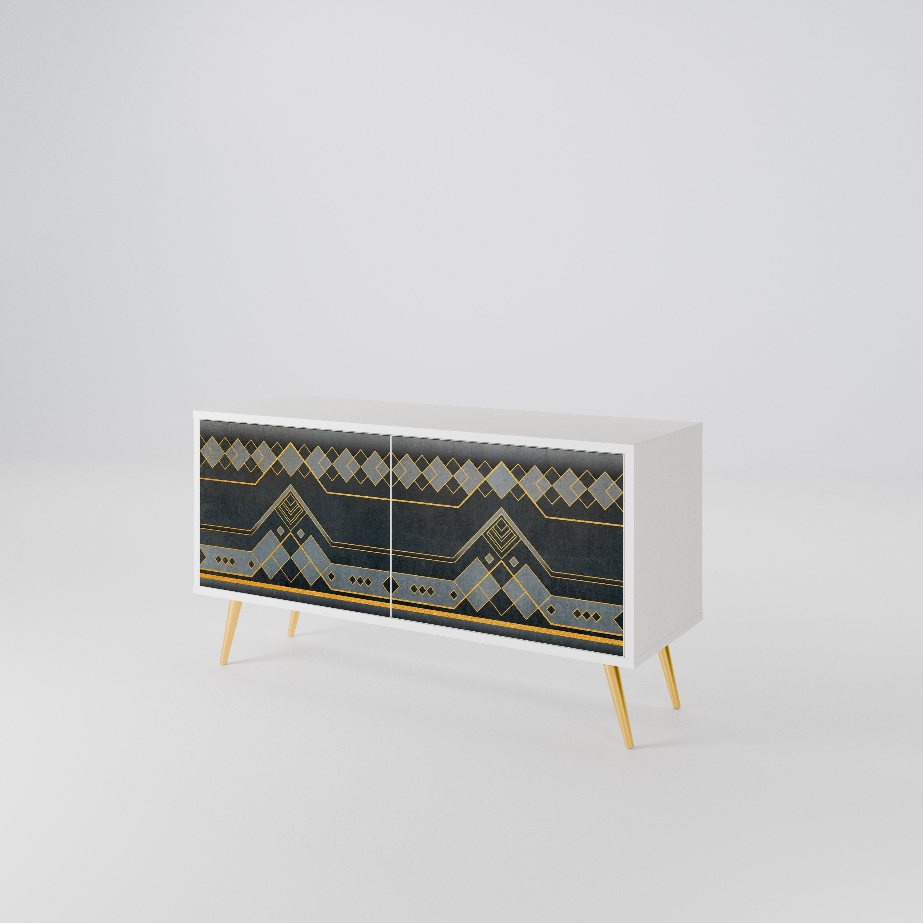 ROYAL ORDINARINESS Mueble de TV Compacto de 2 puertas