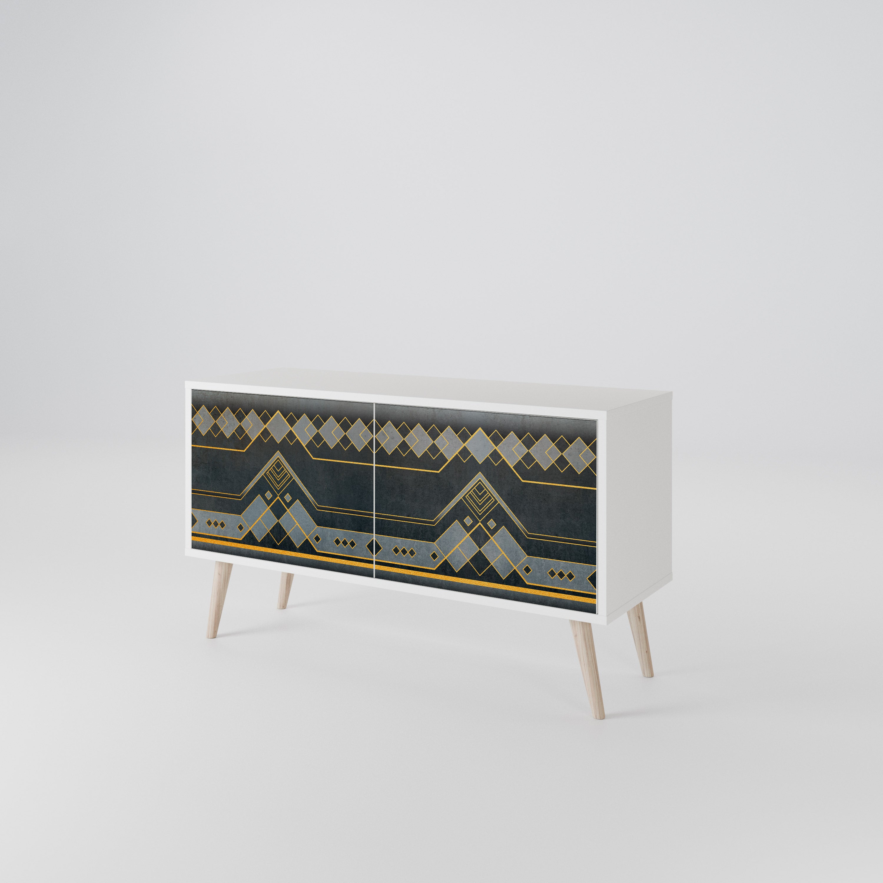 ROYAL ORDINARINESS Mueble de TV Compacto de 2 puertas