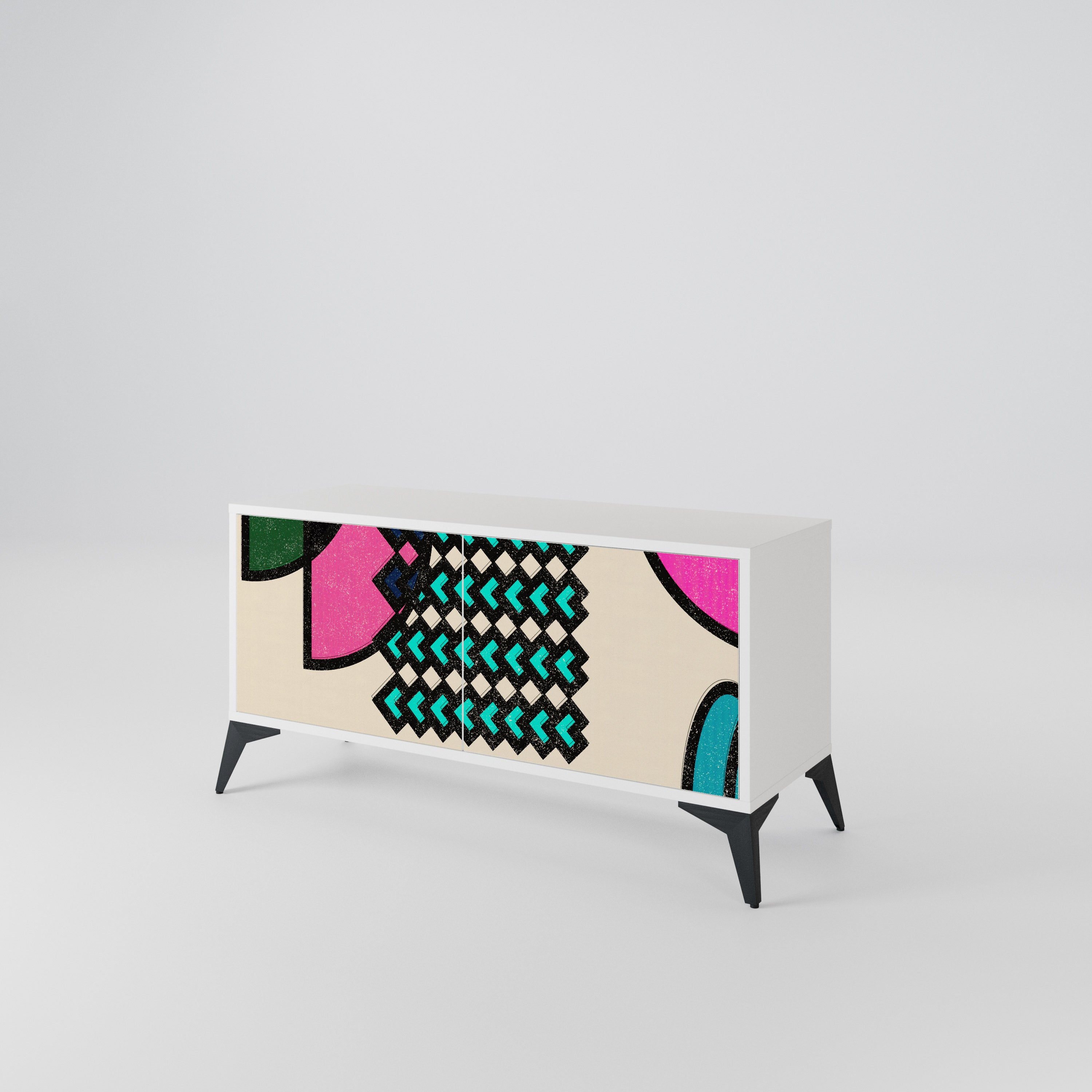 GEOMETRIC RHAPSODY Mueble de TV Compacto de 2 puertas