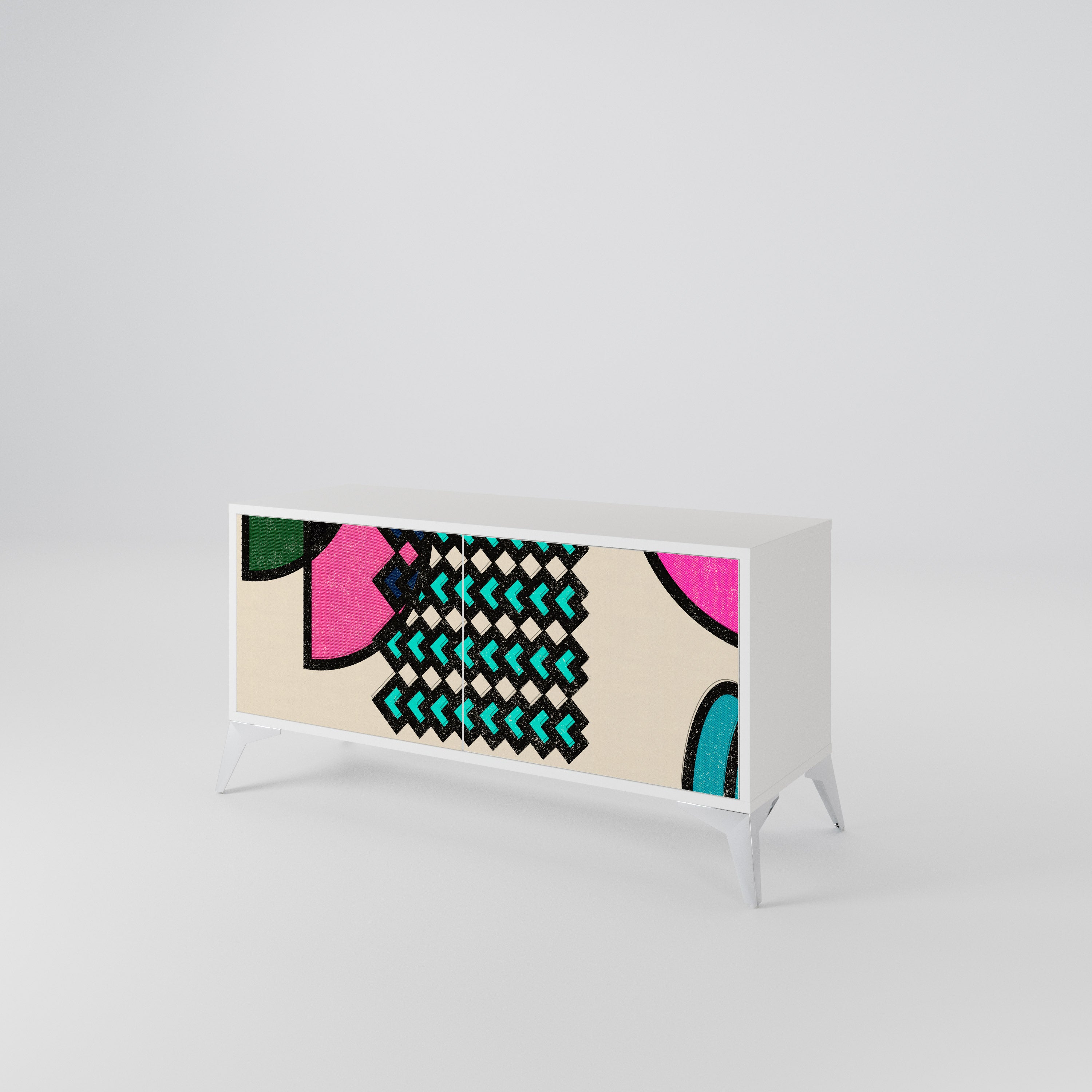 GEOMETRIC RHAPSODY Mueble de TV Compacto de 2 puertas