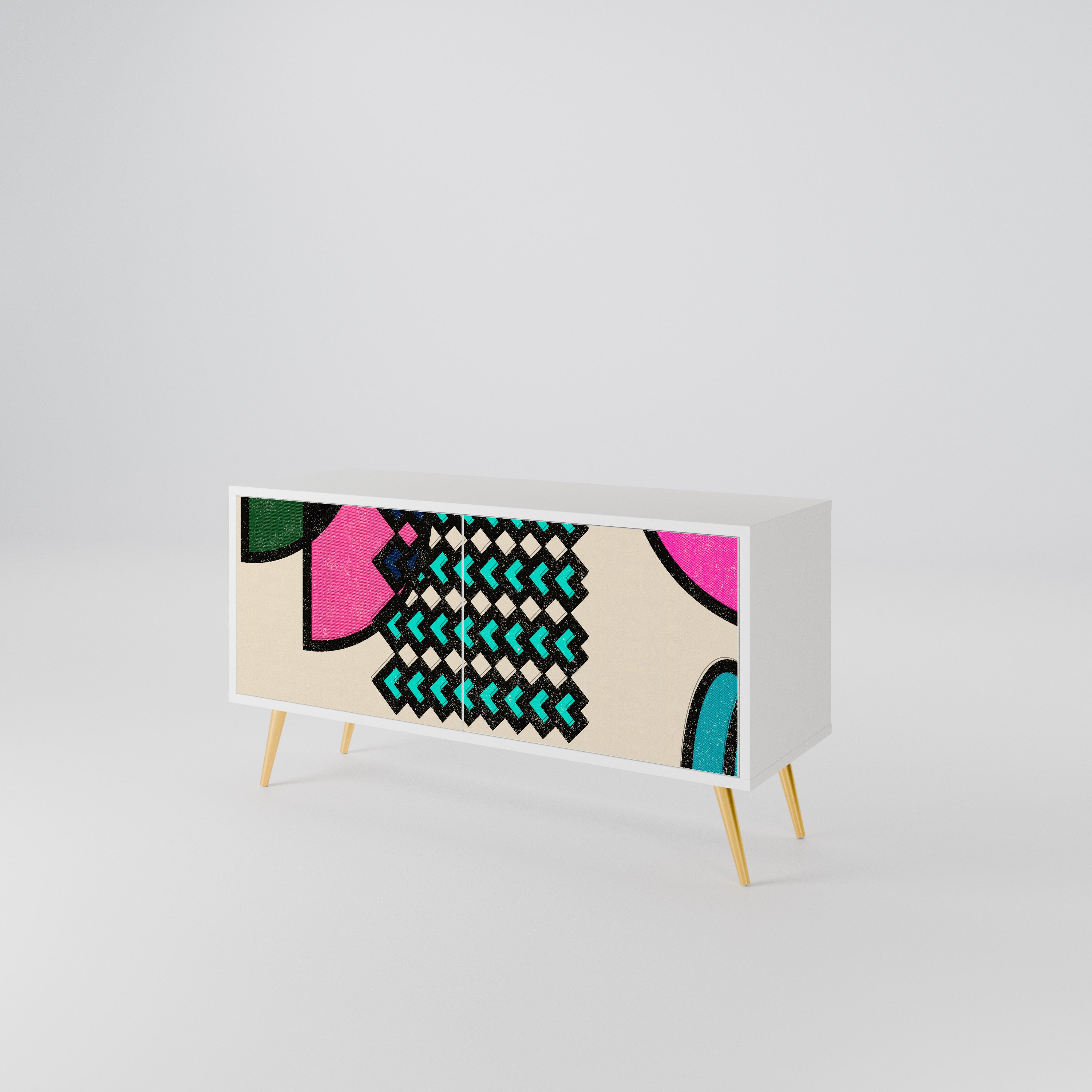 GEOMETRIC RHAPSODY Mueble de TV Compacto de 2 puertas