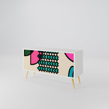 GEOMETRIC RHAPSODY Mueble de TV Compacto de 2 puertas