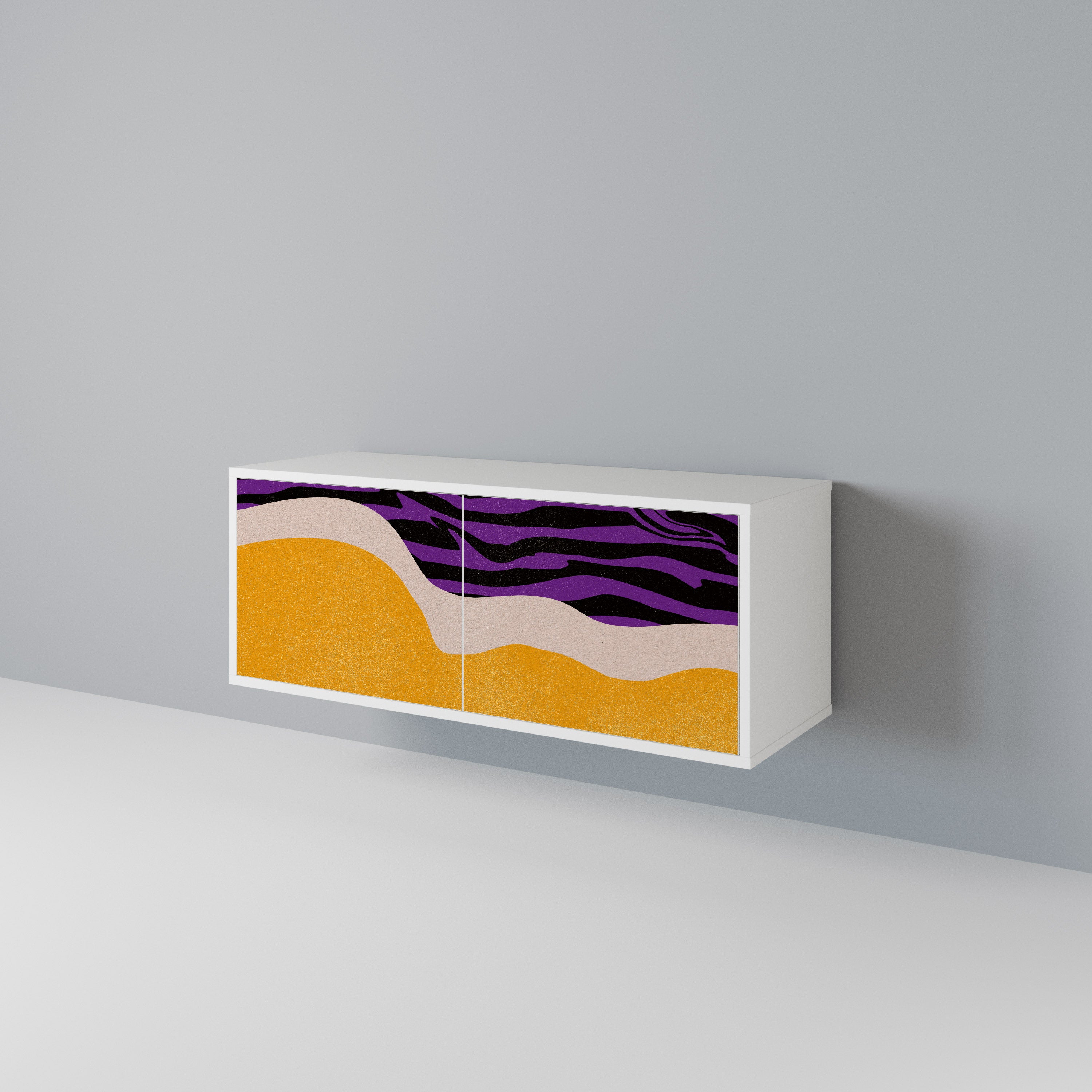 INDEPENDENT BORDER Mueble de TV Compacto de 2 puertas