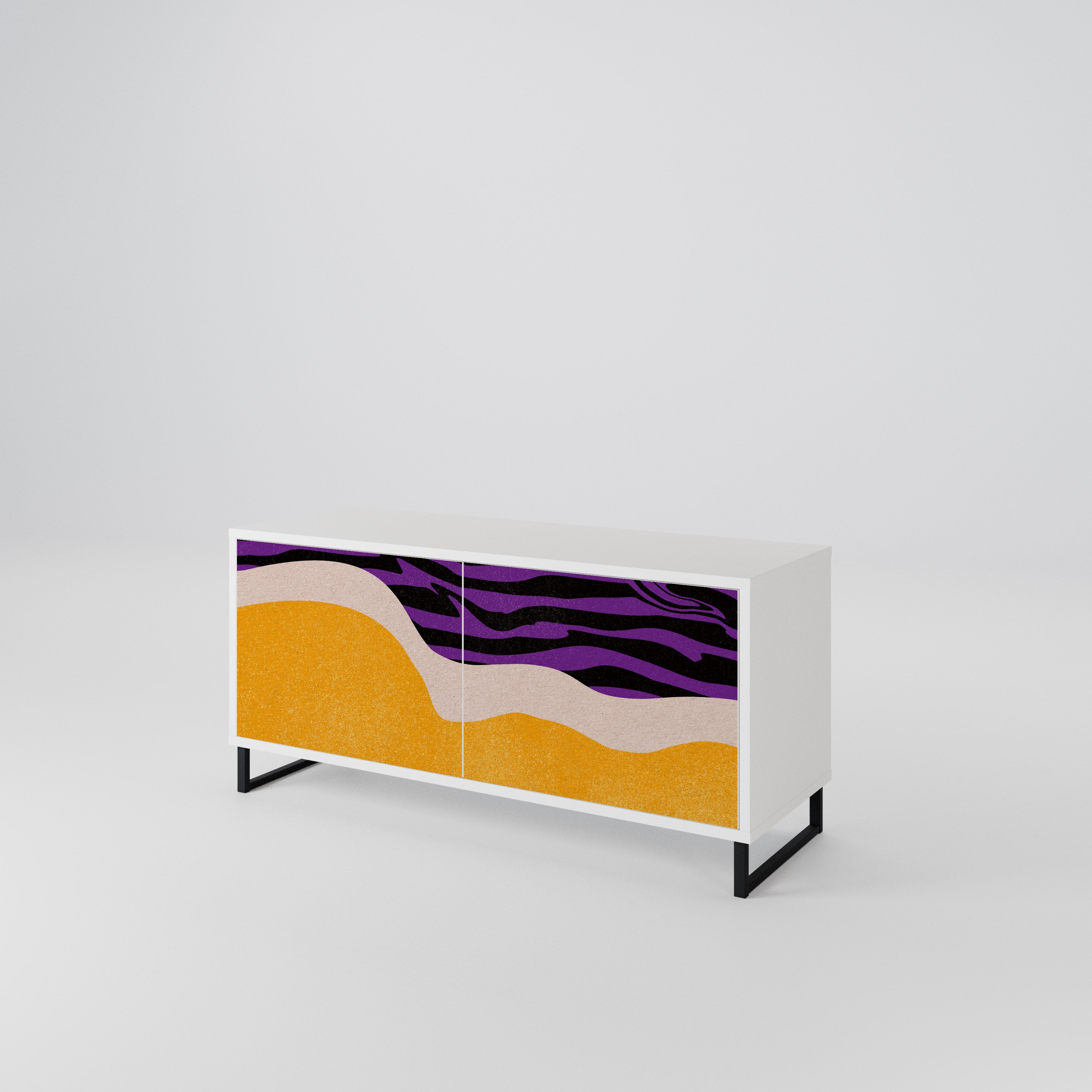 INDEPENDENT BORDER Mueble de TV Compacto de 2 puertas