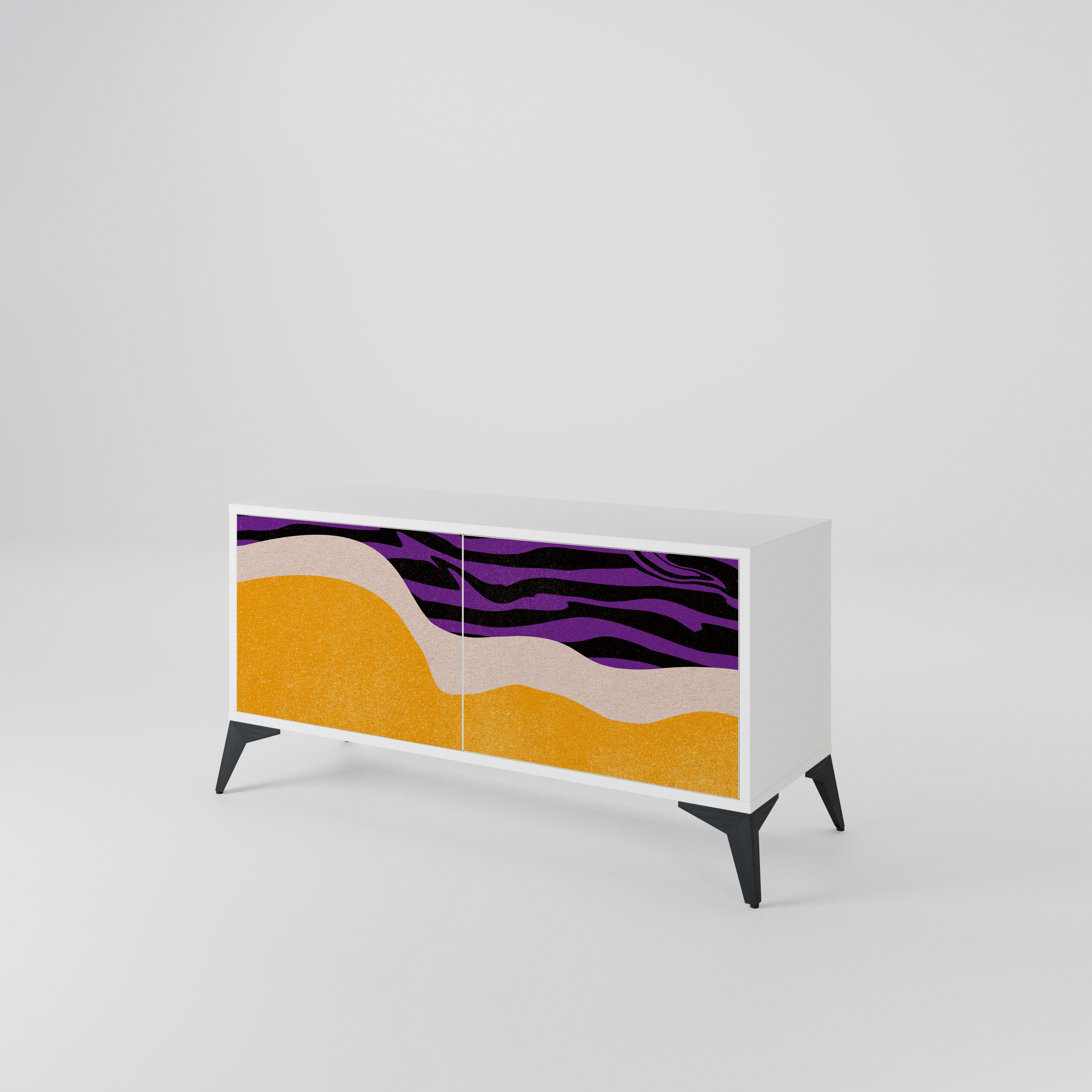 INDEPENDENT BORDER Mueble de TV Compacto de 2 puertas