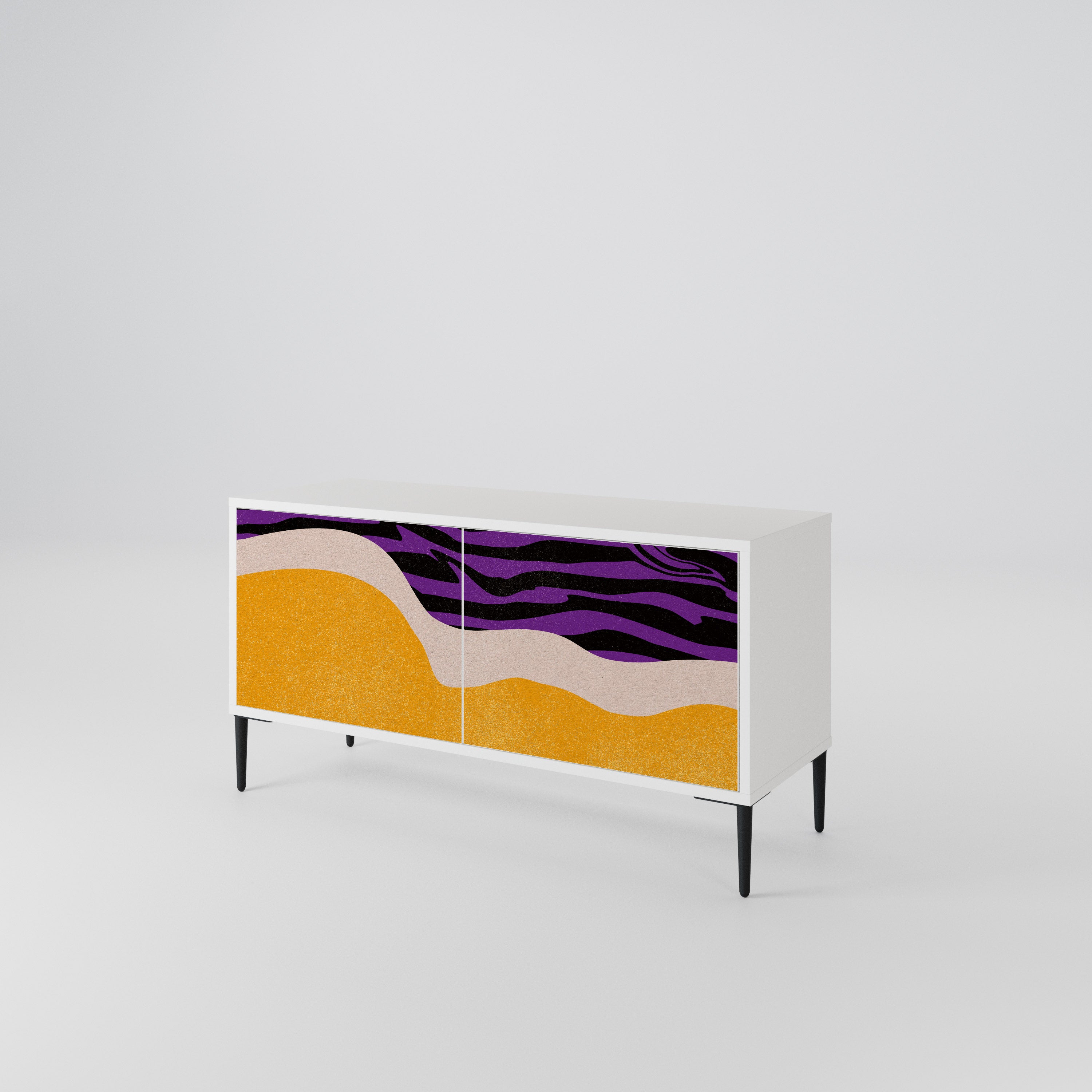 INDEPENDENT BORDER Mueble de TV Compacto de 2 puertas