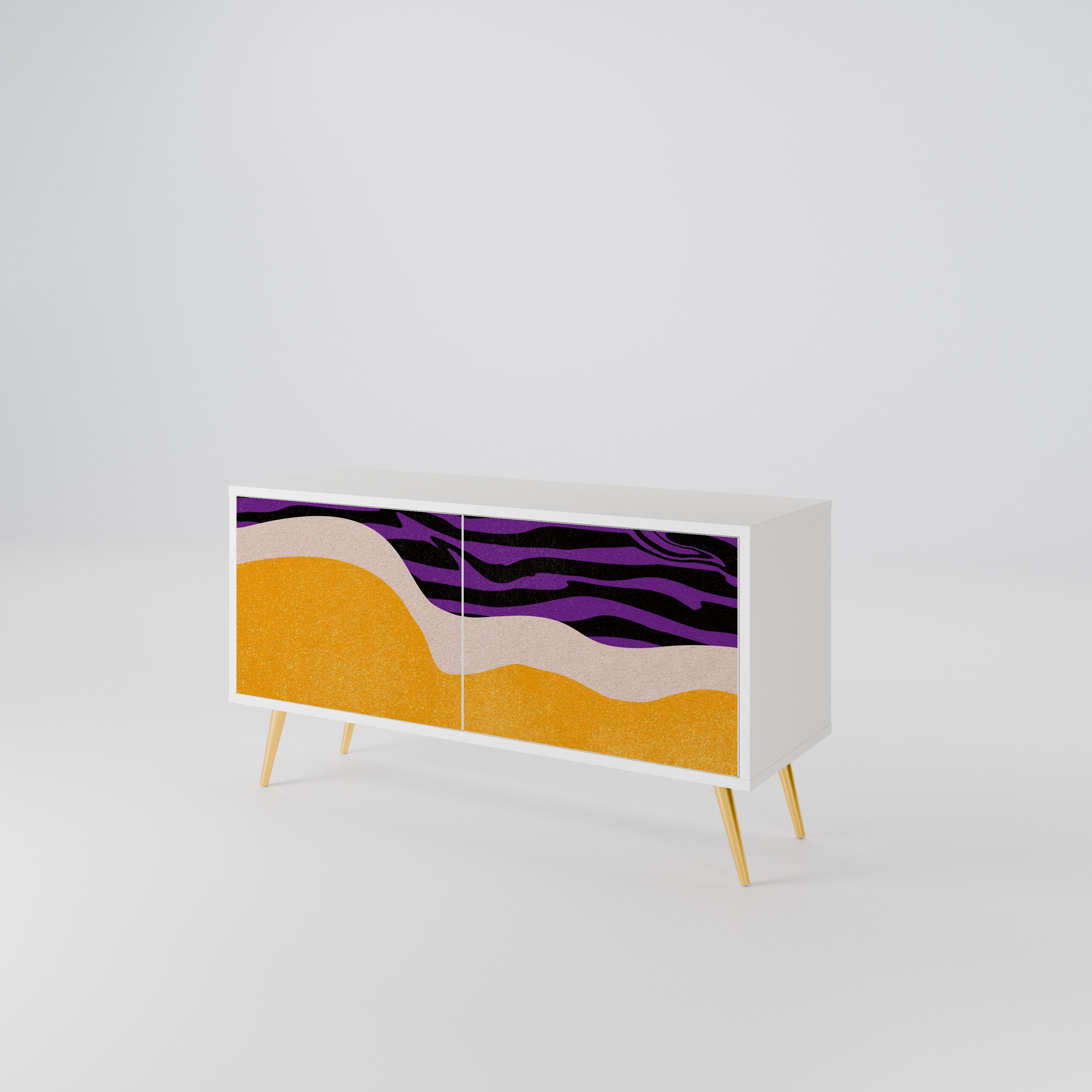 INDEPENDENT BORDER Mueble de TV Compacto de 2 puertas