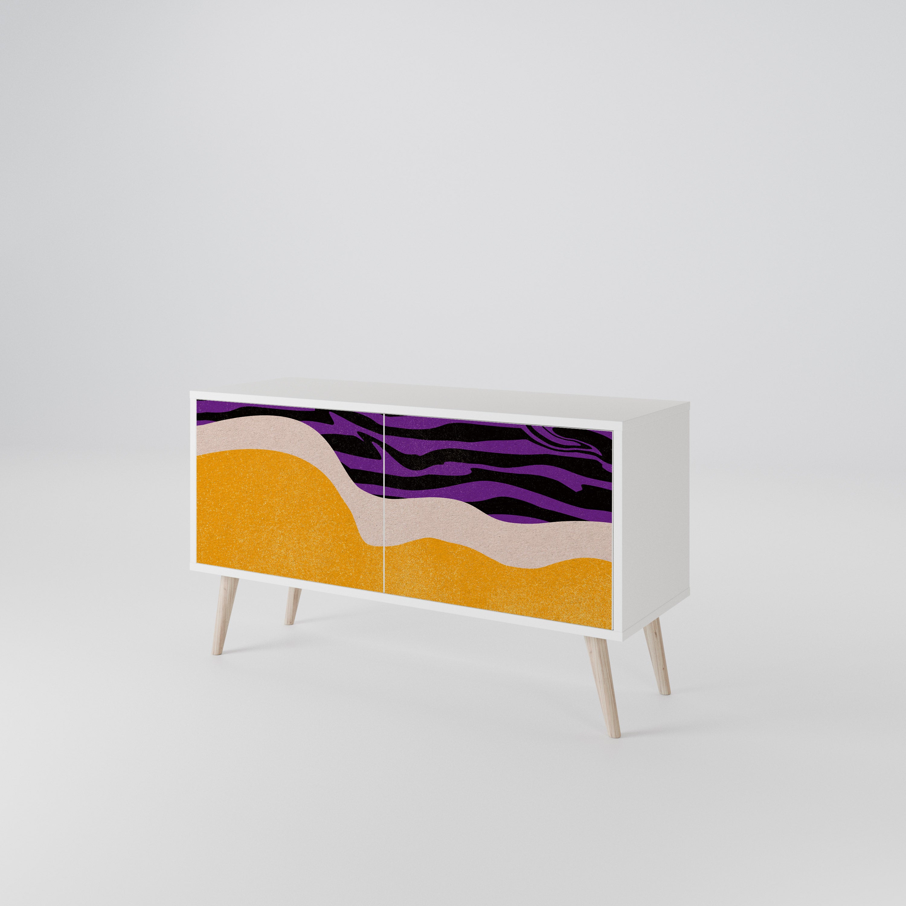 INDEPENDENT BORDER Mueble de TV Compacto de 2 puertas