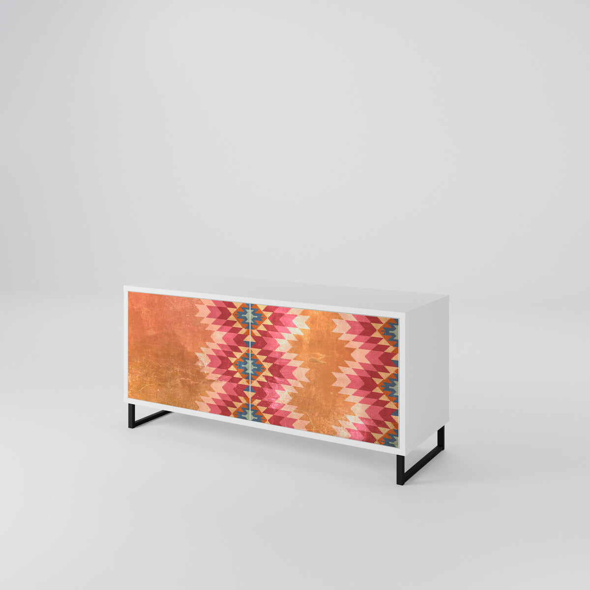INDIAN FOLK Mueble de TV Compacto de 2 puertas