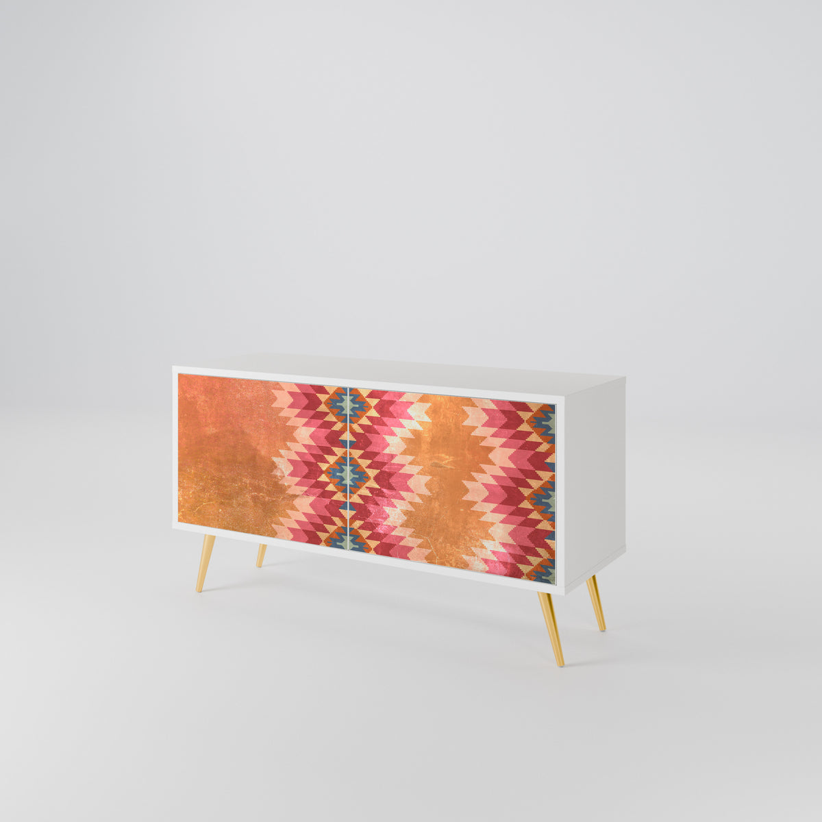 INDIAN FOLK Mueble de TV Compacto de 2 puertas