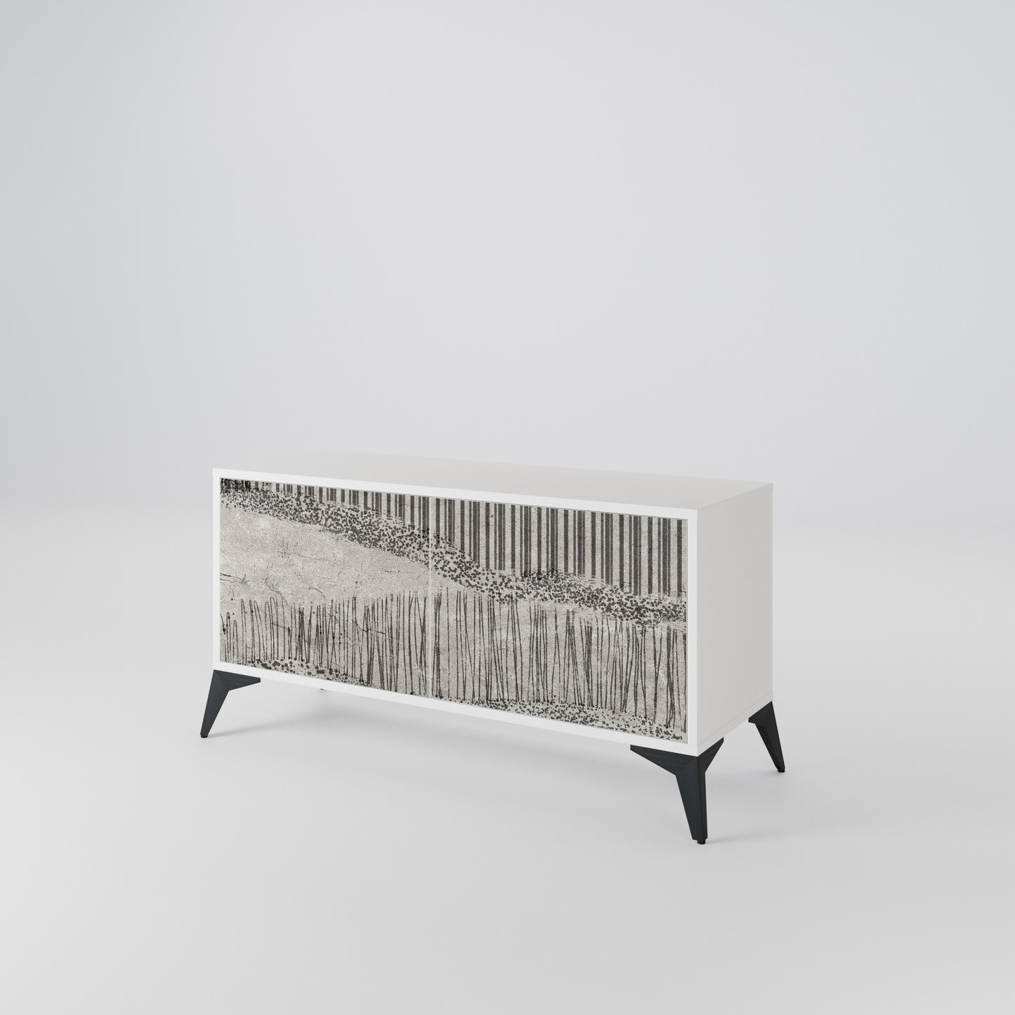 GRAIN LINES Compact 2-Door TV Cabinet