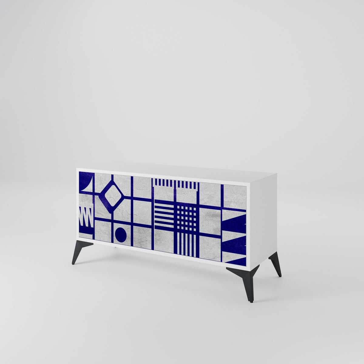 THE RIGHT PLACES Mueble de TV Compacto de 2 puertas