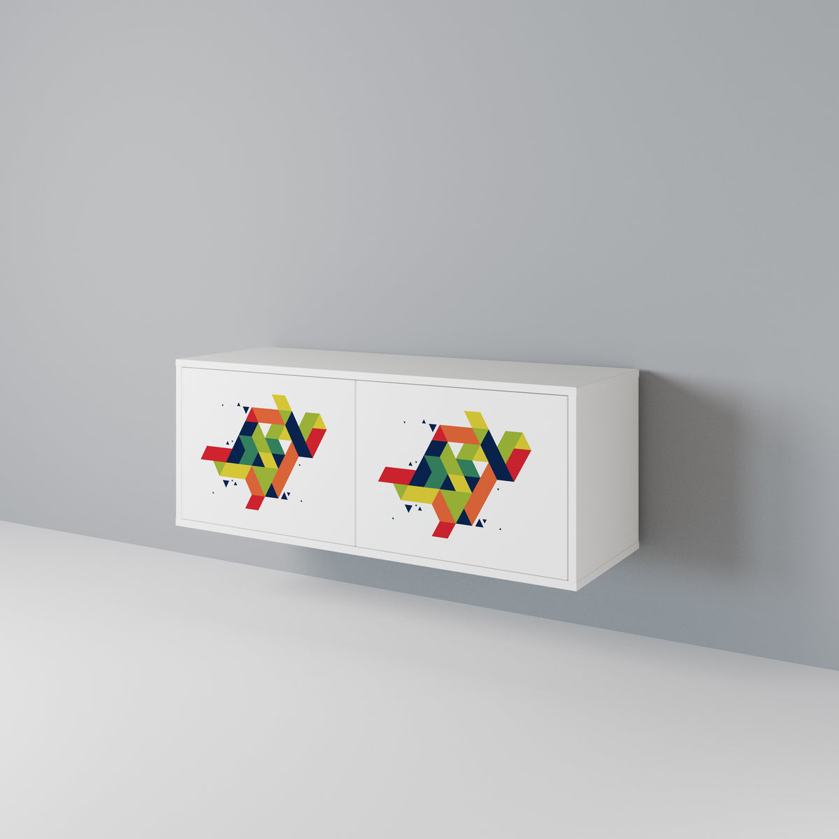 FUTURE SIGN Mueble de TV Compacto de 2 puertas