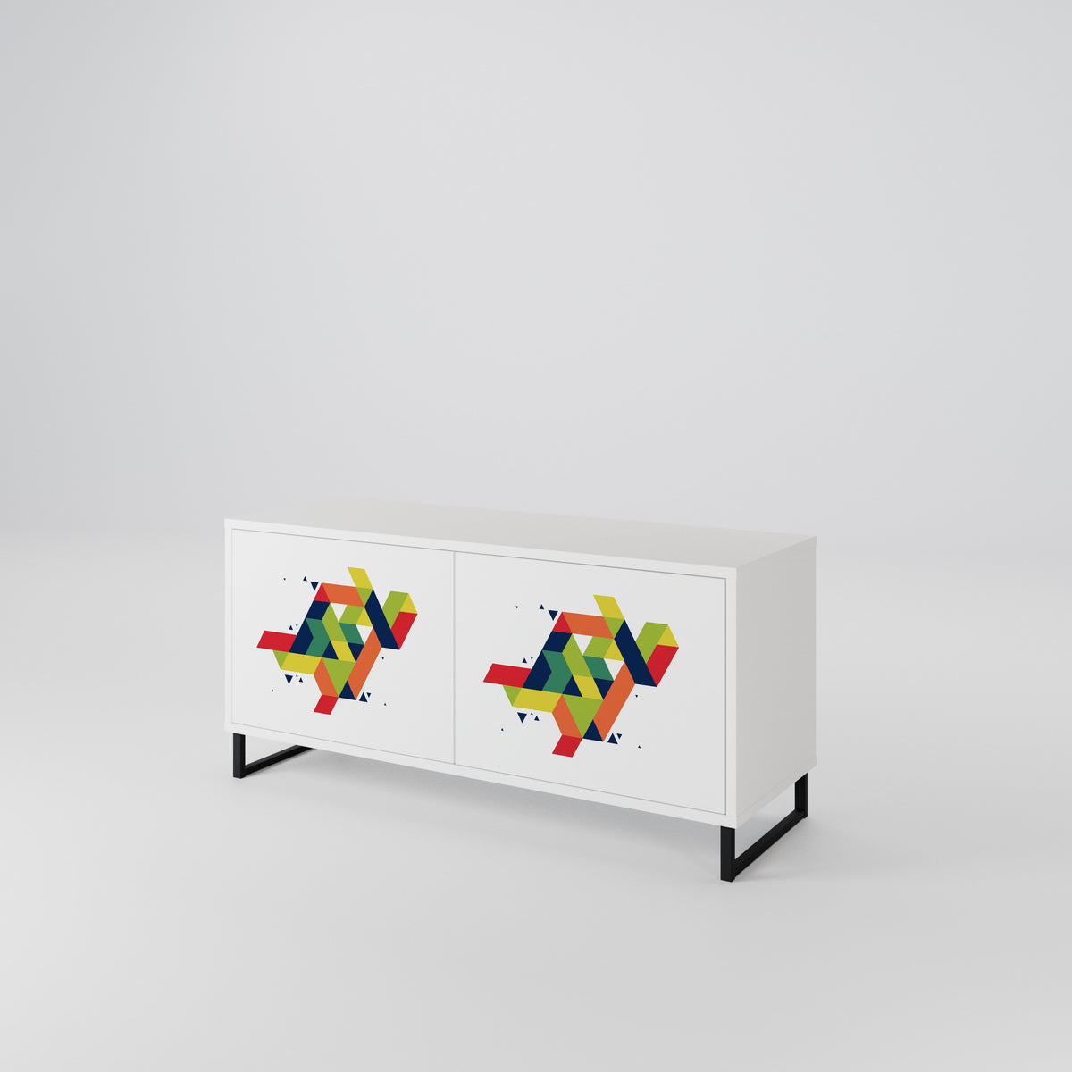 FUTURE SIGN Mueble de TV Compacto de 2 puertas