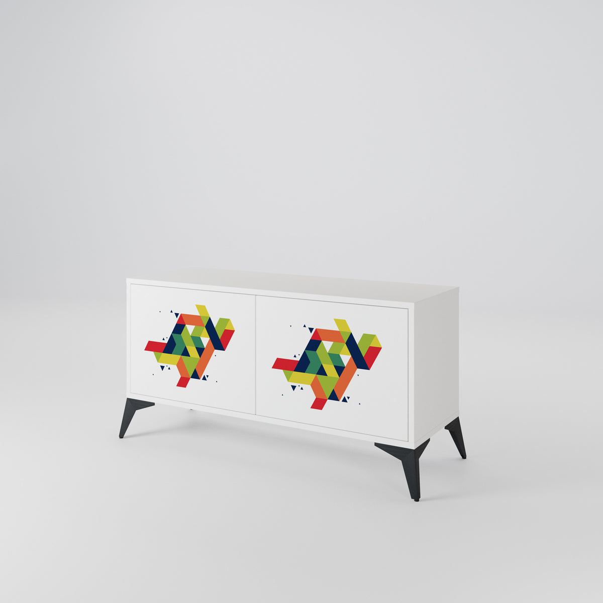 FUTURE SIGN Mueble de TV Compacto de 2 puertas