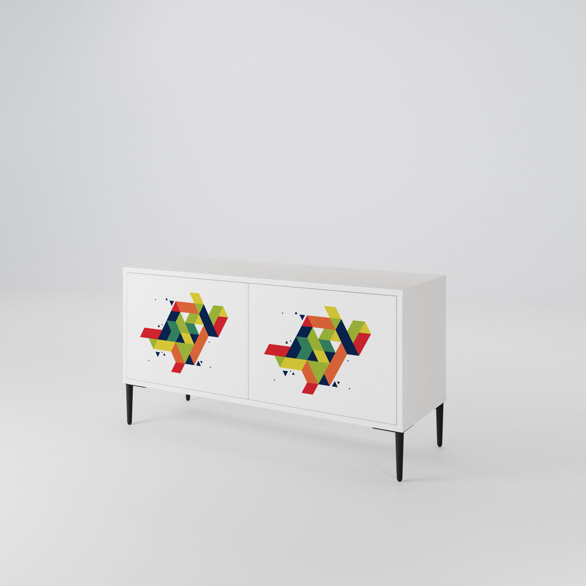 FUTURE SIGN Mueble de TV Compacto de 2 puertas