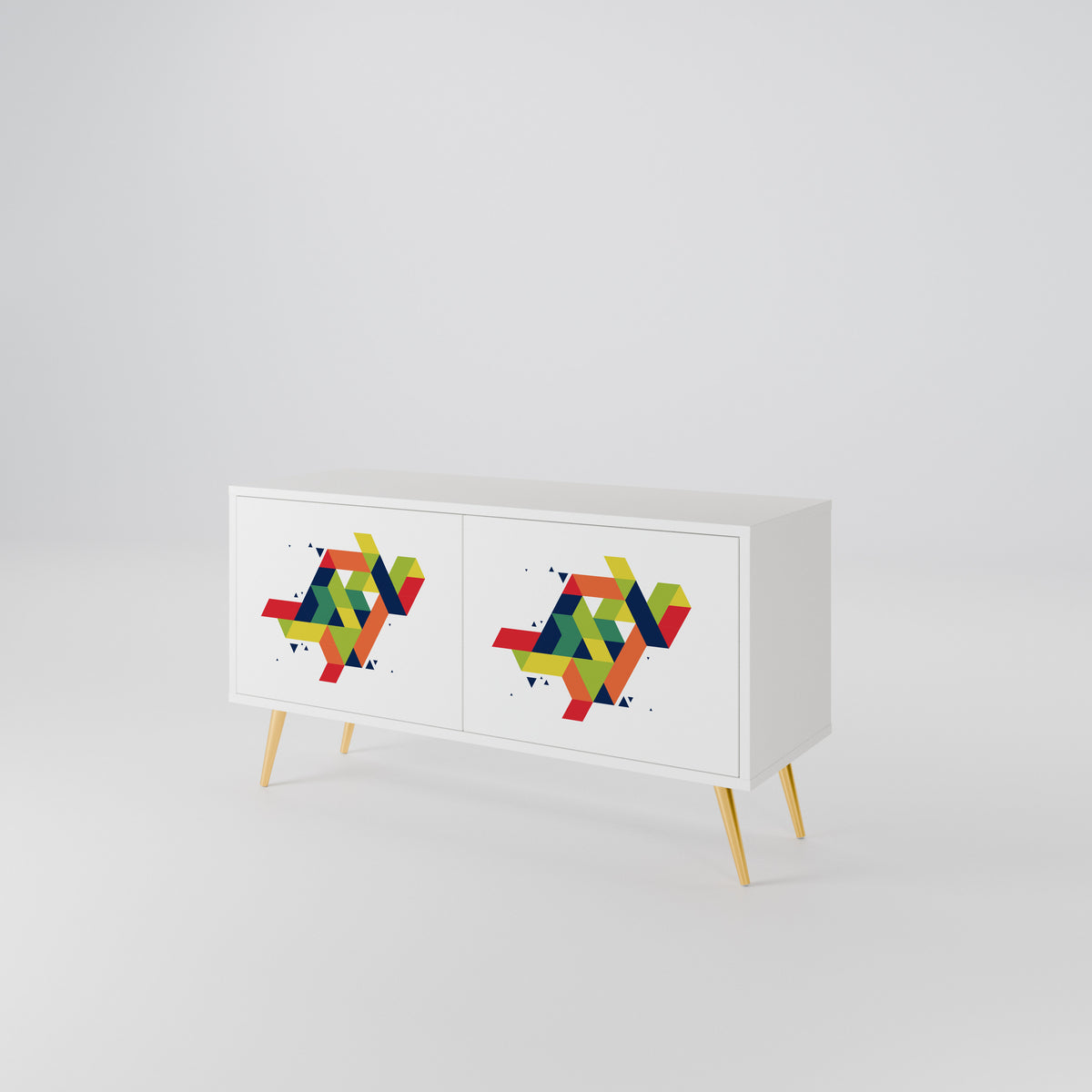 FUTURE SIGN Mueble de TV Compacto de 2 puertas