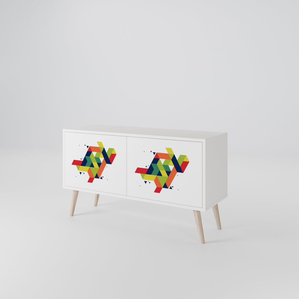 FUTURE SIGN Mueble de TV Compacto de 2 puertas