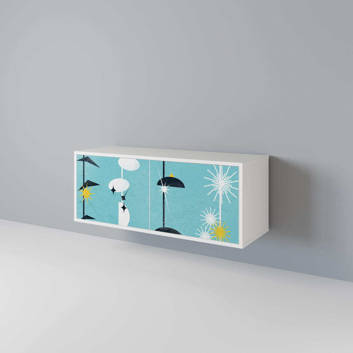 PATHS TO HAPPINESS Mueble de TV Compacto de 2 puertas