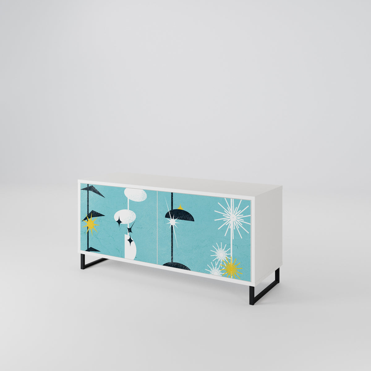 PATHS TO HAPPINESS Mueble de TV Compacto de 2 puertas