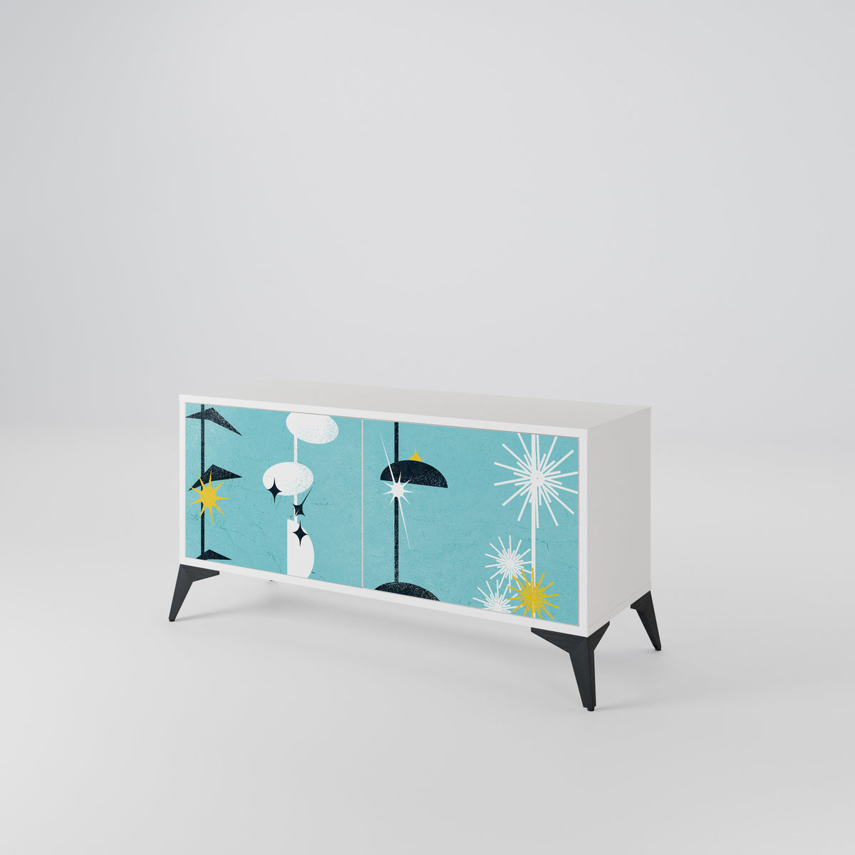 PATHS TO HAPPINESS Mueble de TV Compacto de 2 puertas