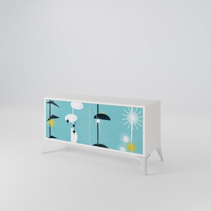 PATHS TO HAPPINESS Mueble de TV Compacto de 2 puertas