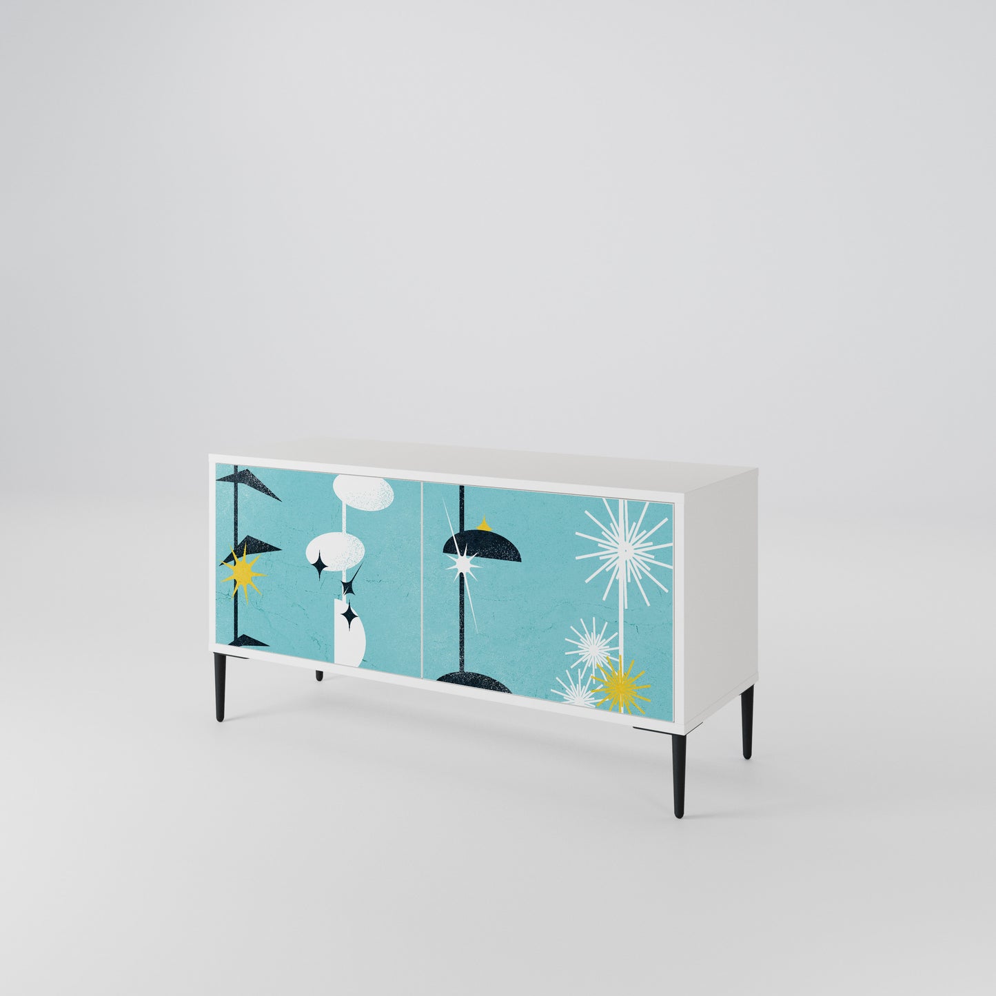 PATHS TO HAPPINESS Mueble de TV Compacto de 2 puertas