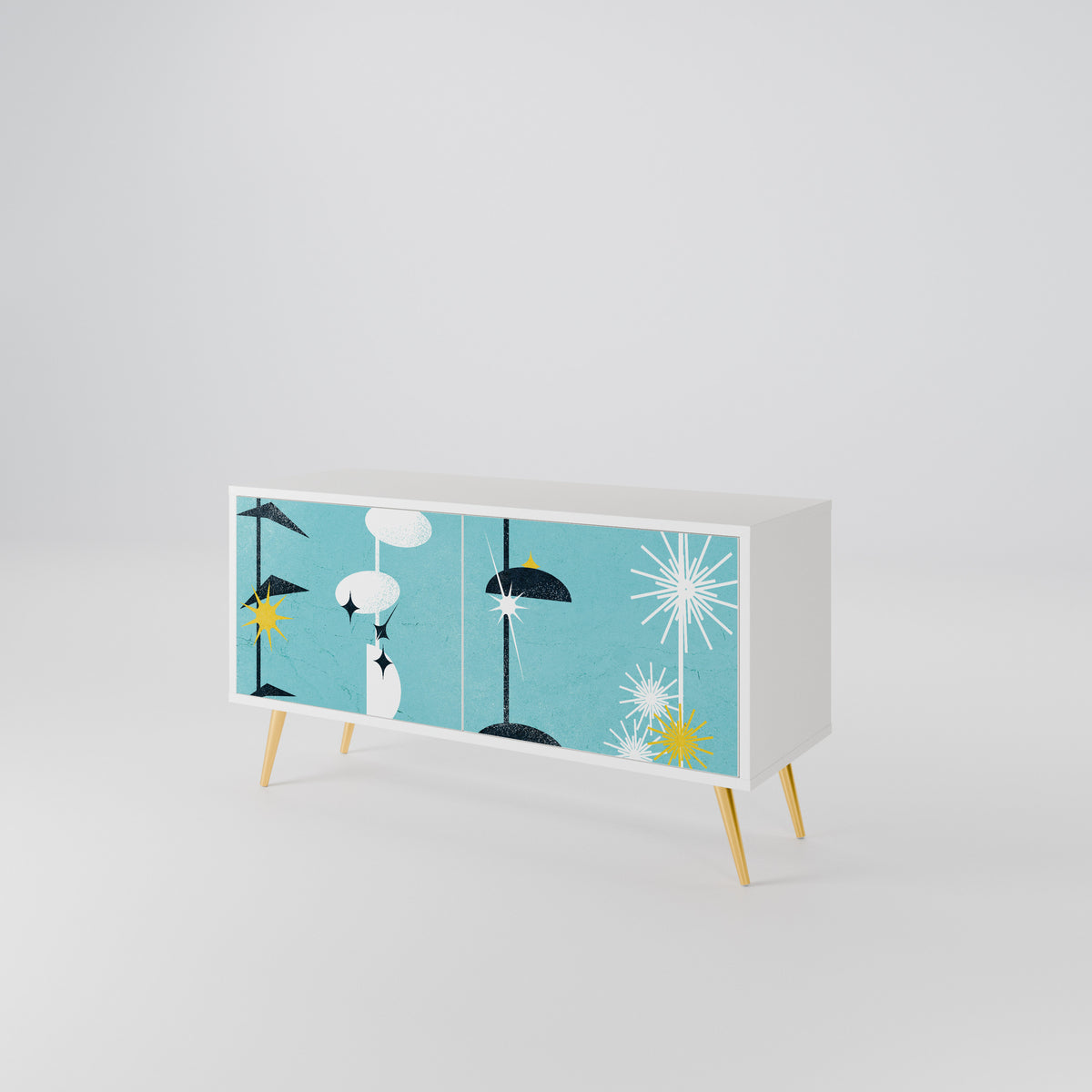 PATHS TO HAPPINESS Mueble de TV Compacto de 2 puertas
