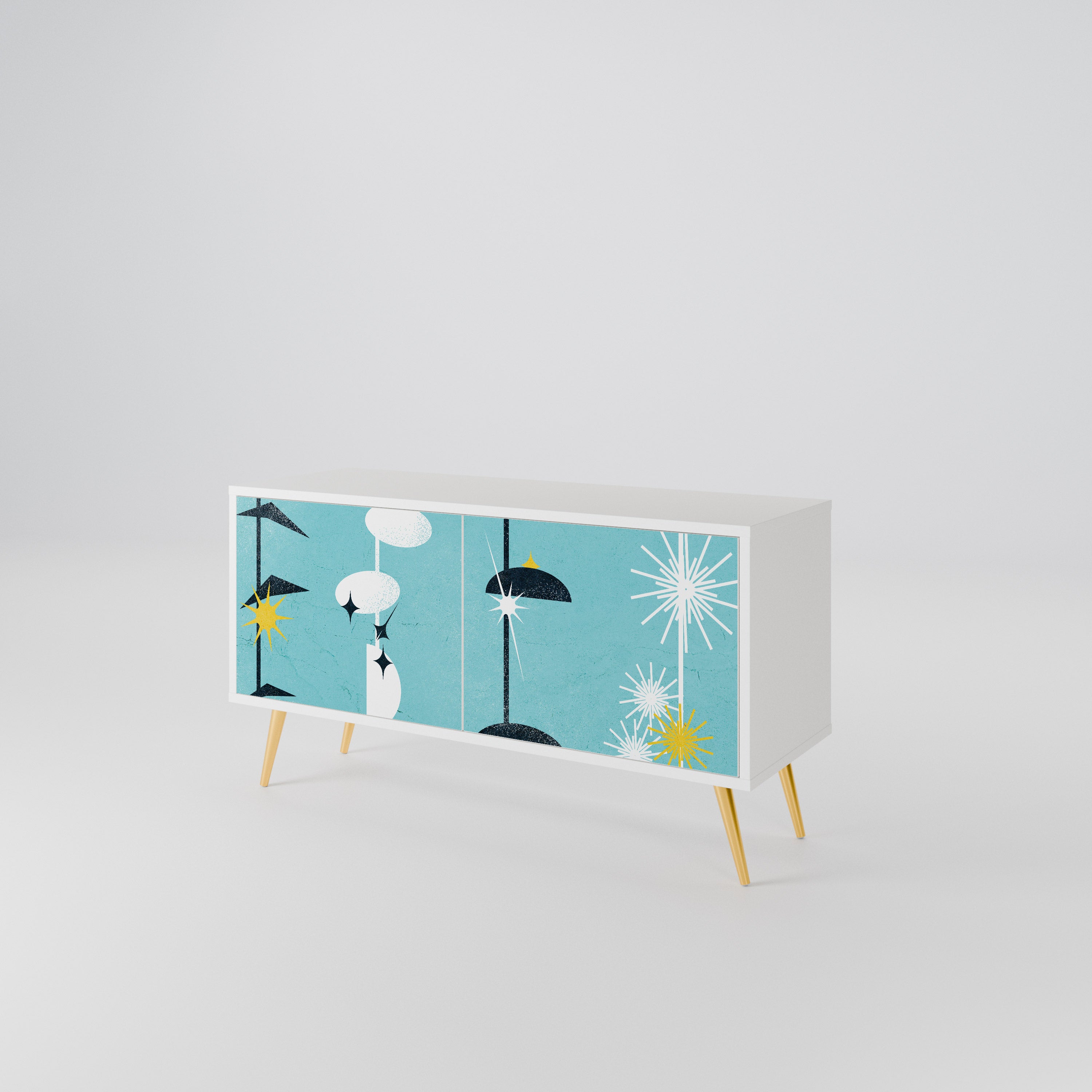 PATHS TO HAPPINESS Compact 2-Door TV Cabinet