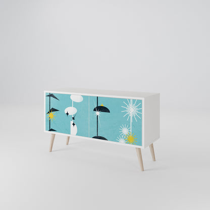 PATHS TO HAPPINESS Mueble de TV Compacto de 2 puertas