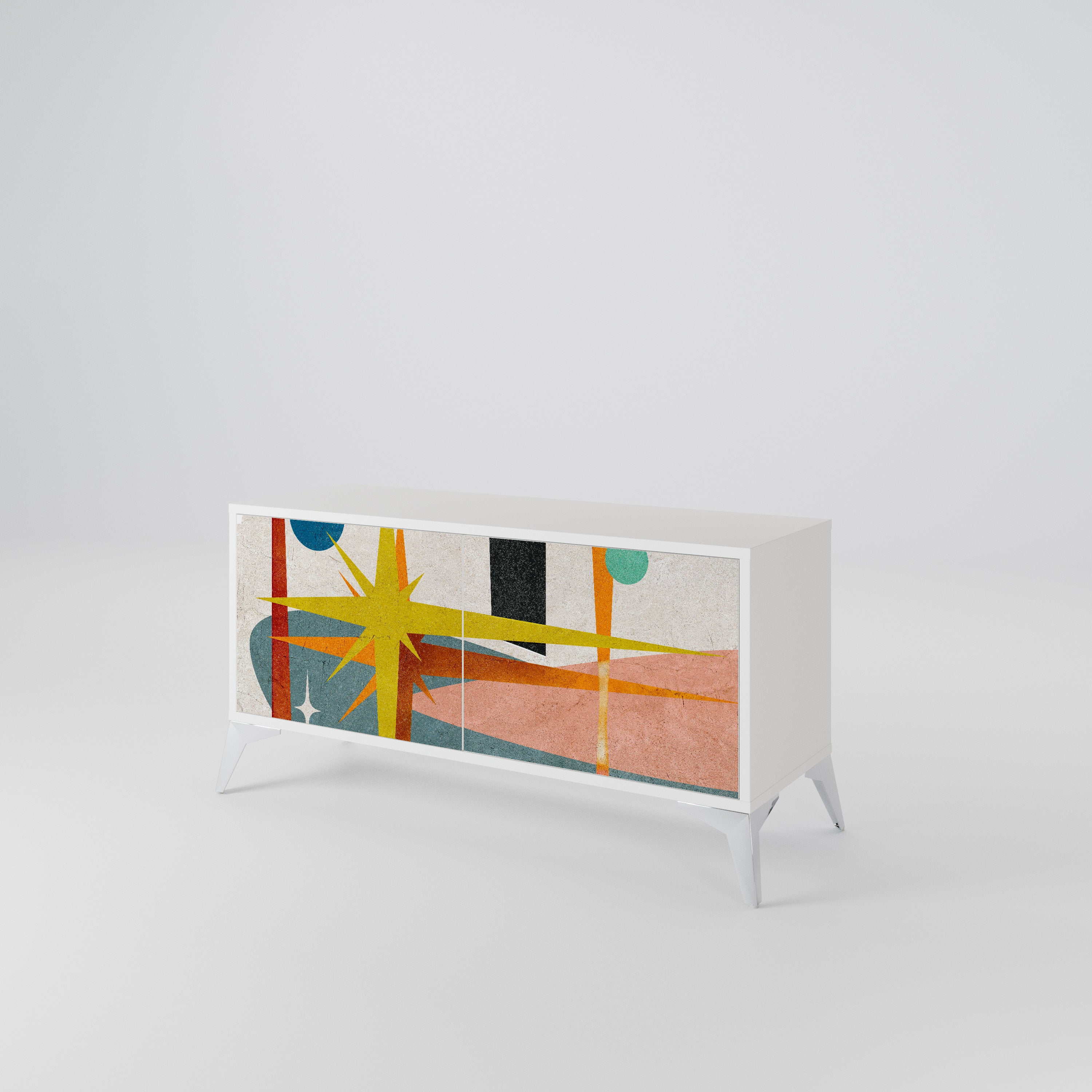 INTERSTELLAR VIBES Mueble de TV Compacto de 2 puertas