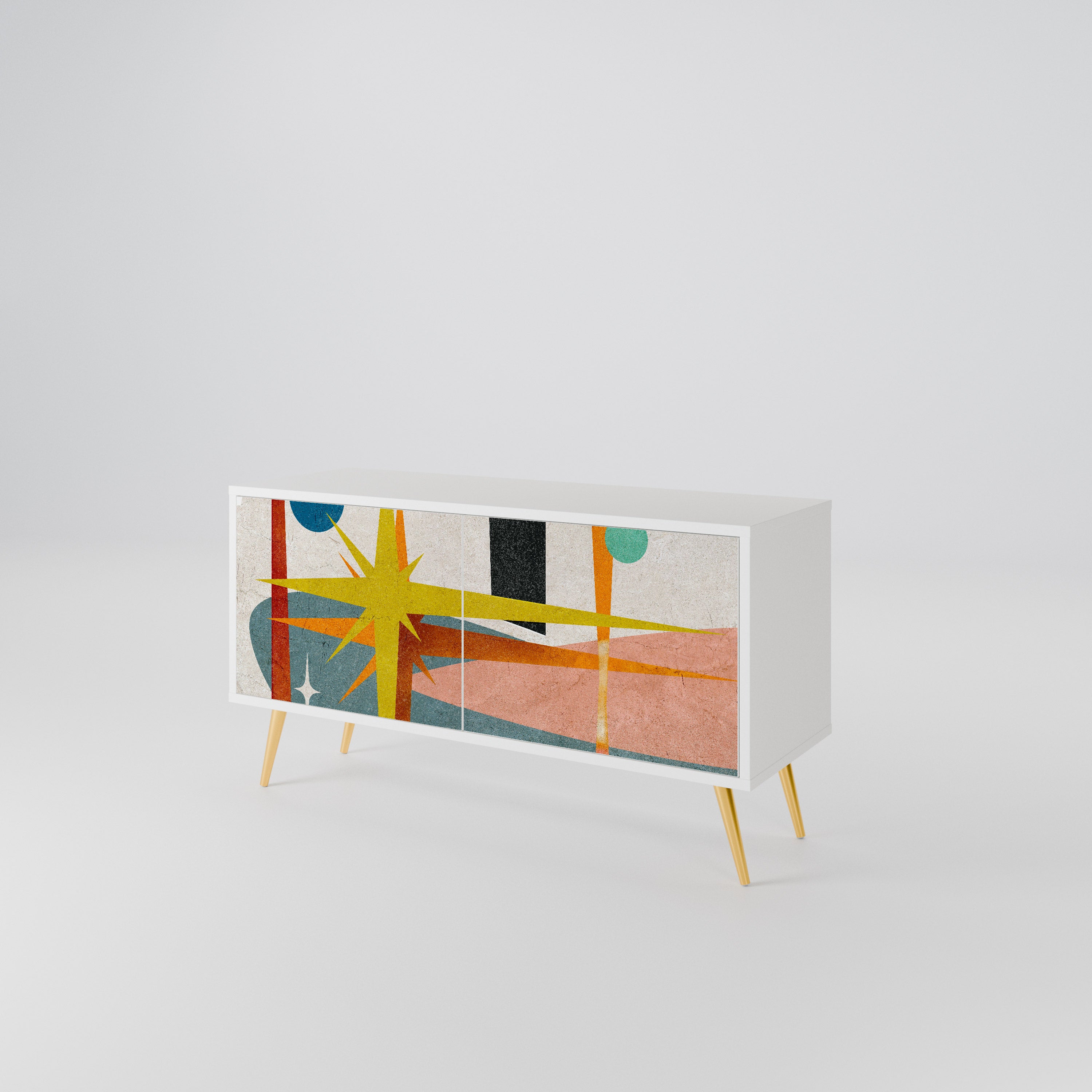 INTERSTELLAR VIBES Mueble de TV Compacto de 2 puertas