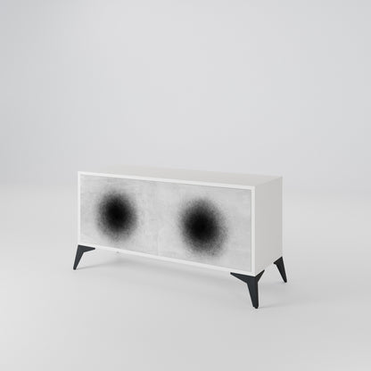 BLACK HOLE Mueble de TV Compacto de 2 puertas