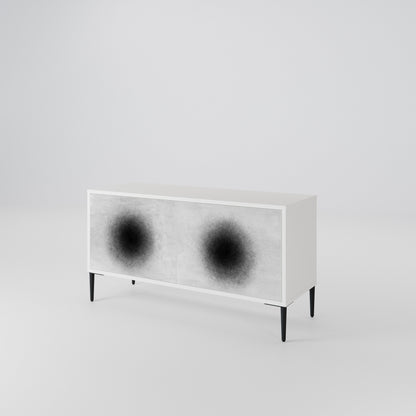 BLACK HOLE Mueble de TV Compacto de 2 puertas