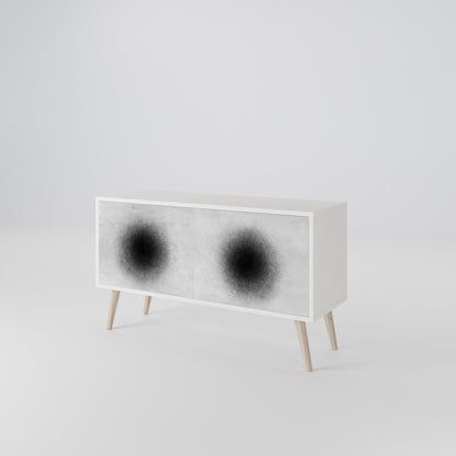 BLACK HOLE Mueble de TV Compacto de 2 puertas