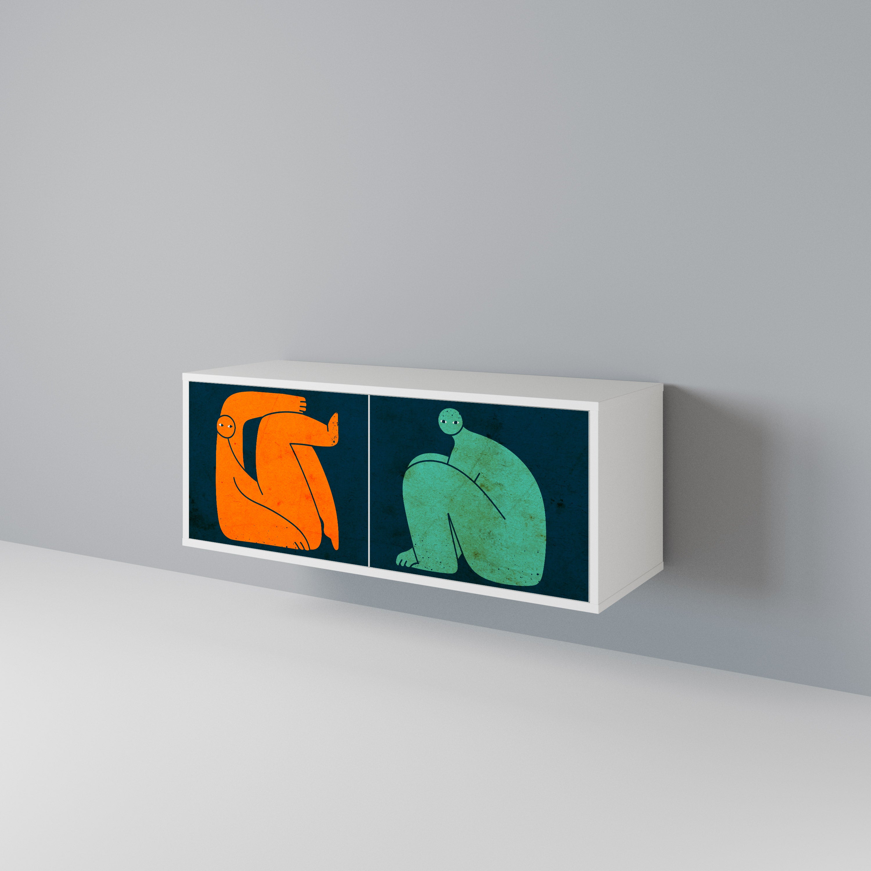 TOGETHER BUT SEPARATELY Mueble de TV Compacto de 2 puertas