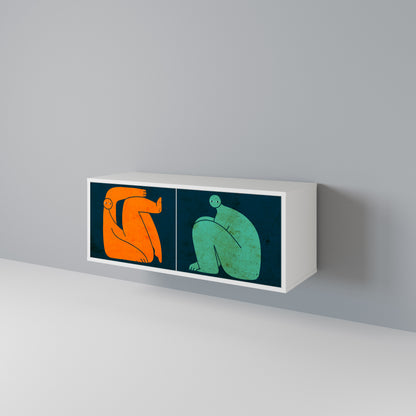 TOGETHER BUT SEPARATELY Mueble de TV Compacto de 2 puertas