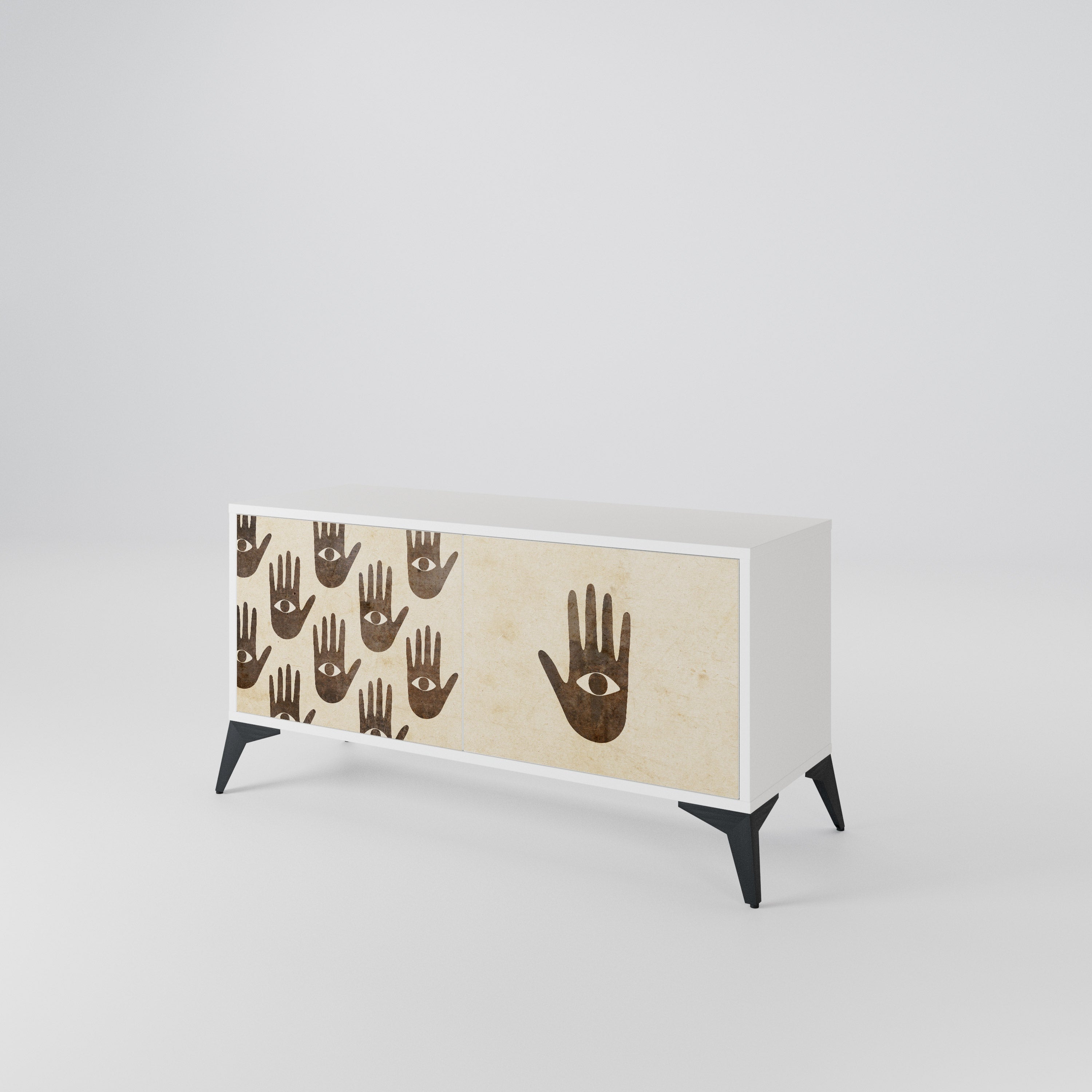 SEE MORE Mueble de TV Compacto de 2 puertas