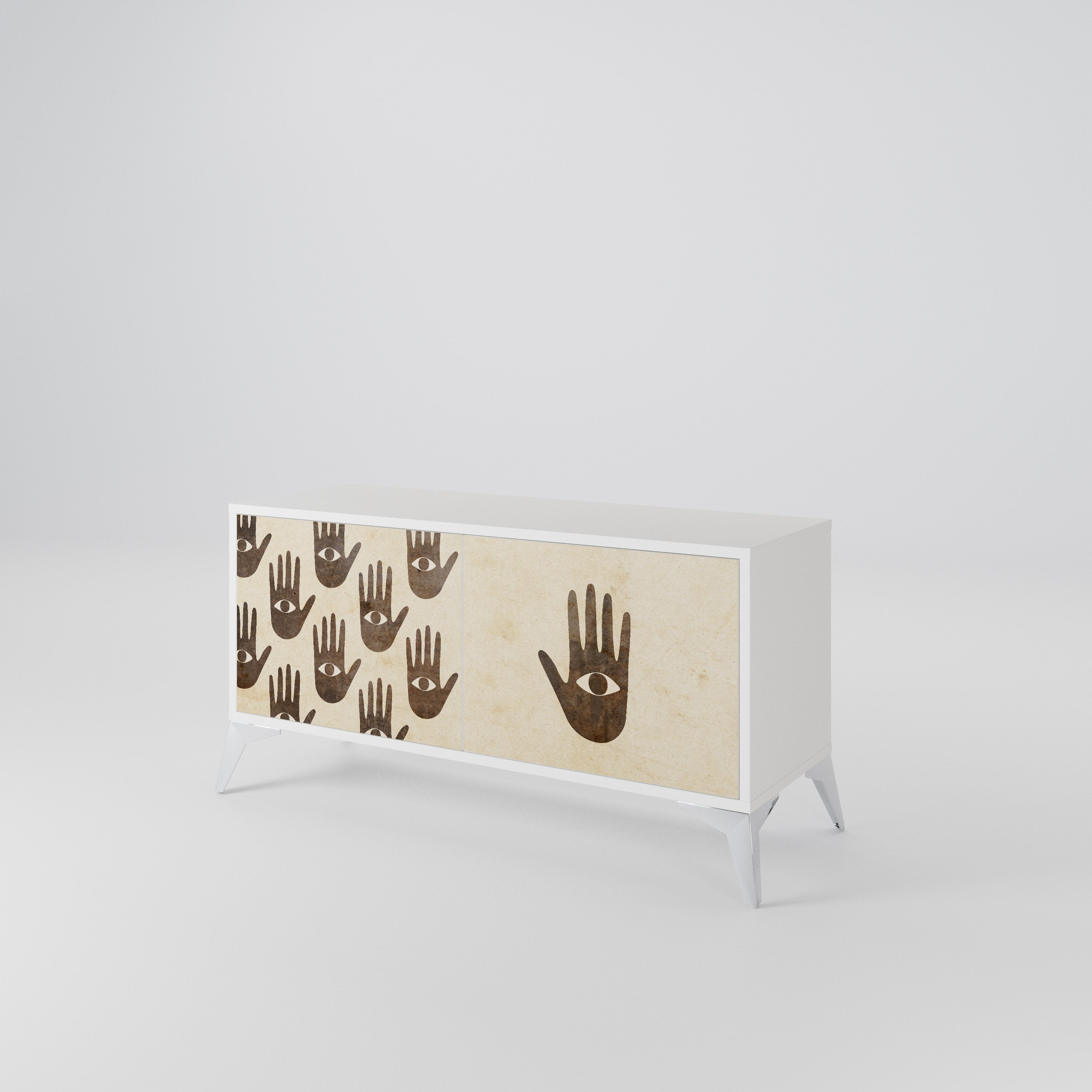 SEE MORE Mueble de TV Compacto de 2 puertas