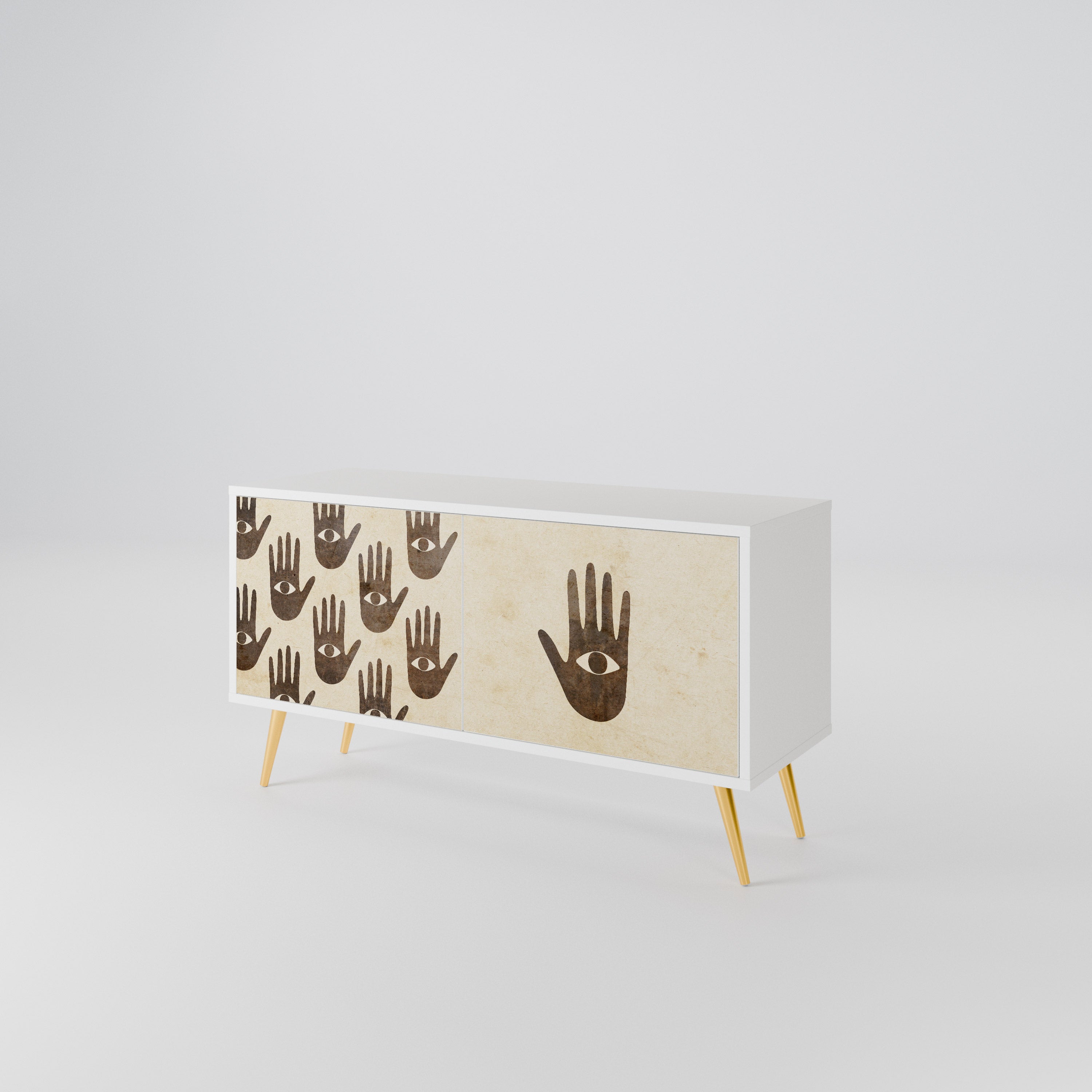 SEE MORE Mueble de TV Compacto de 2 puertas