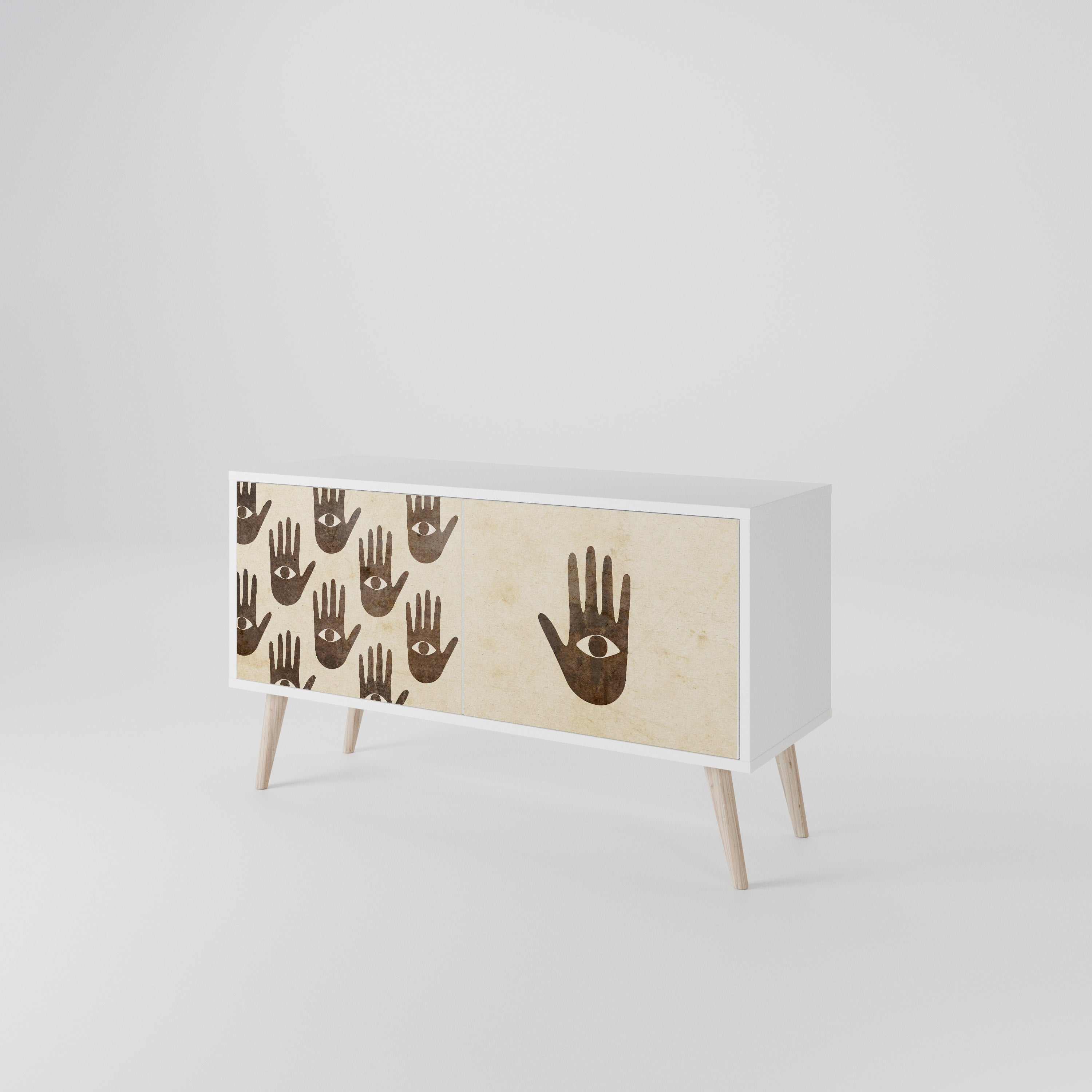 SEE MORE Mueble de TV Compacto de 2 puertas