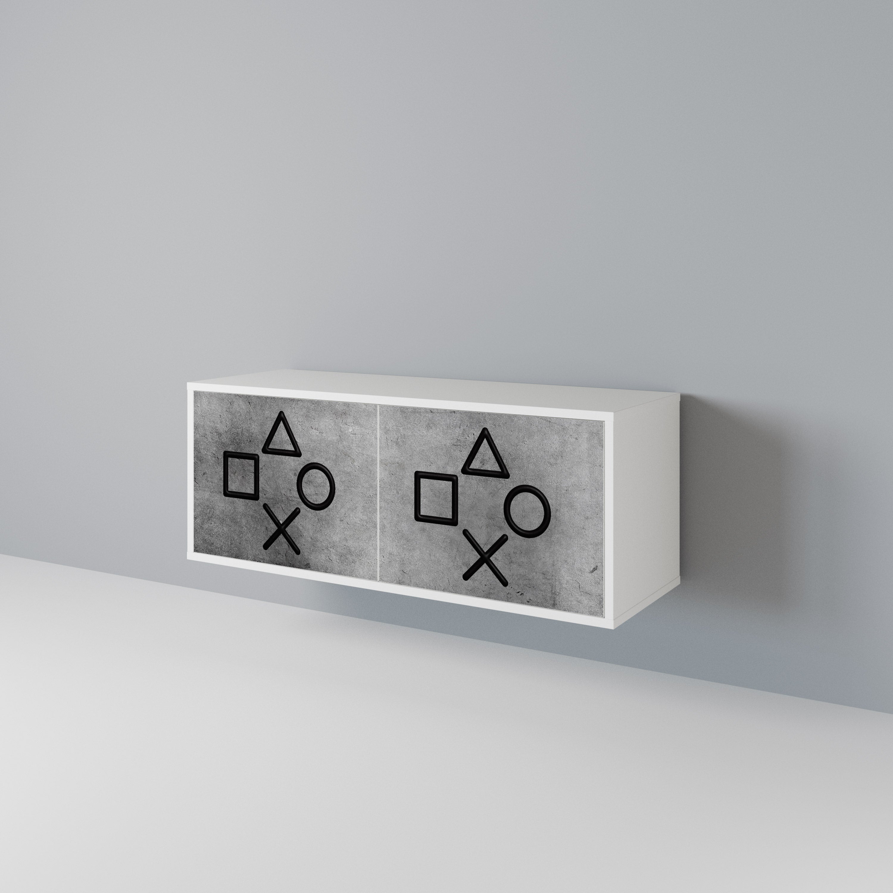 GAMER CHOICE Mueble de TV Compacto de 2 puertas